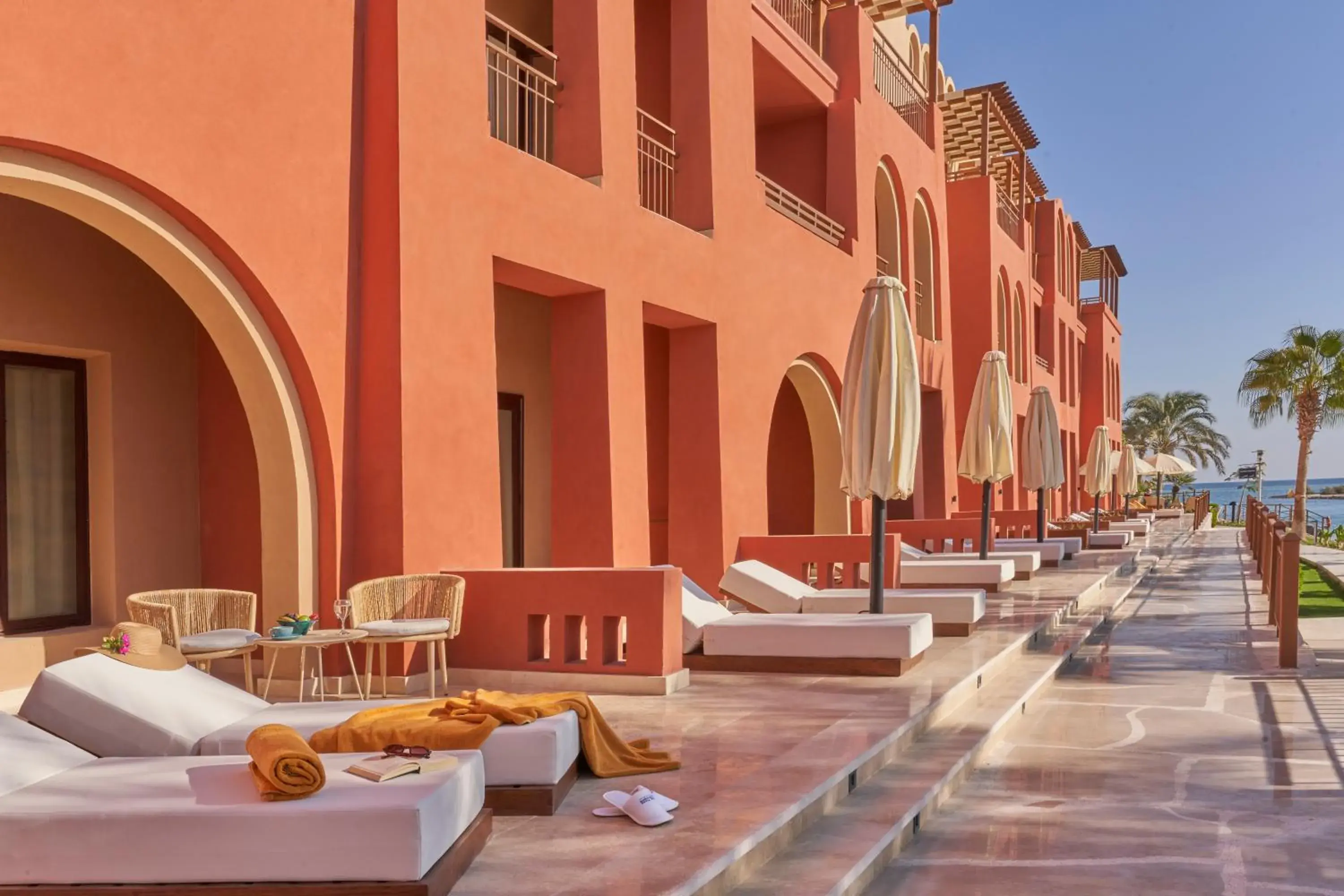 Balcony/Terrace in Three Corners Ocean View El Gouna - Adults Only Balcony/Terrace in Three Corners Ocean View El Gouna - Adults Only