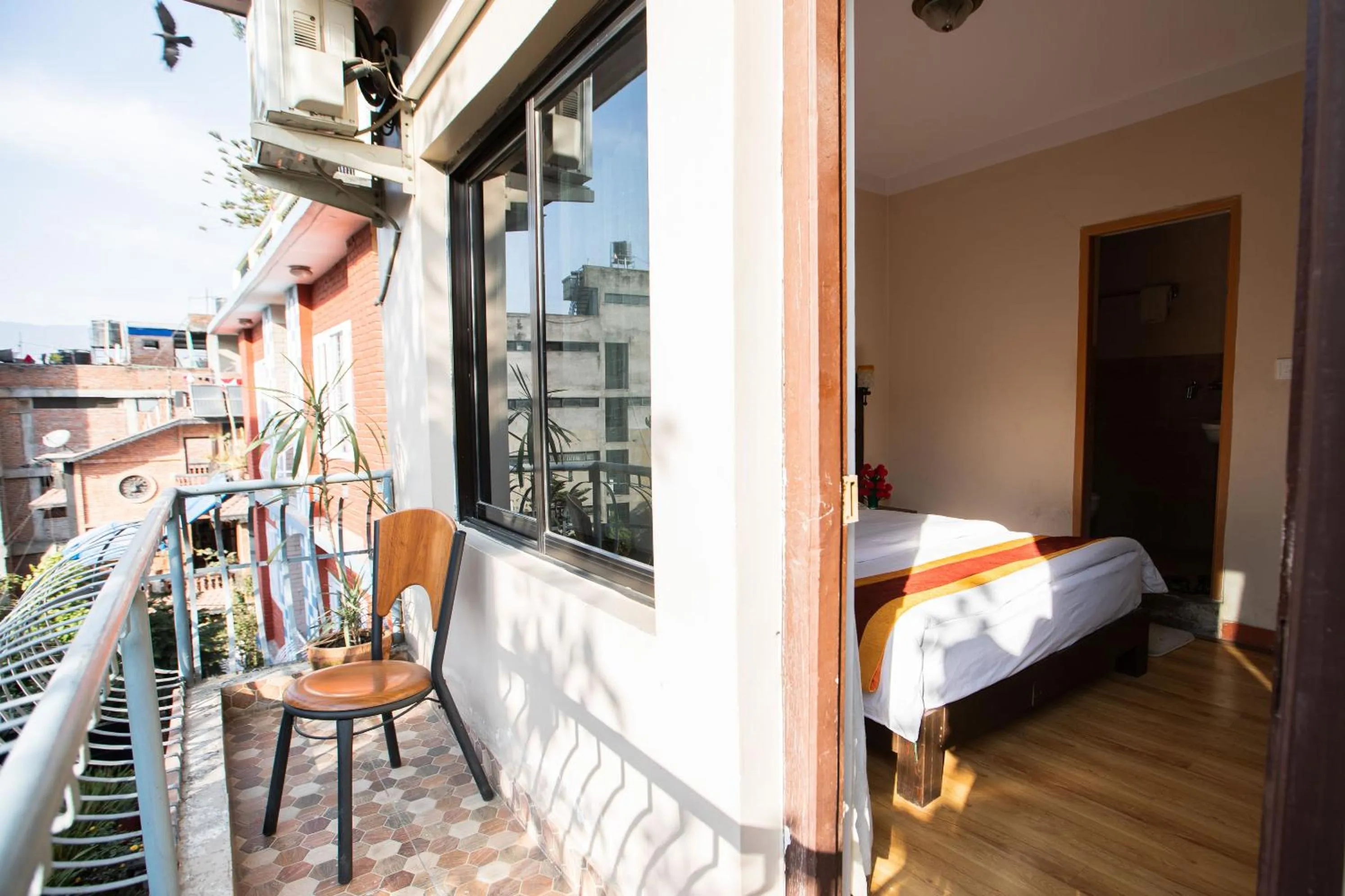 Balcony/Terrace, Bed in Kathmandu Sunny Hotel