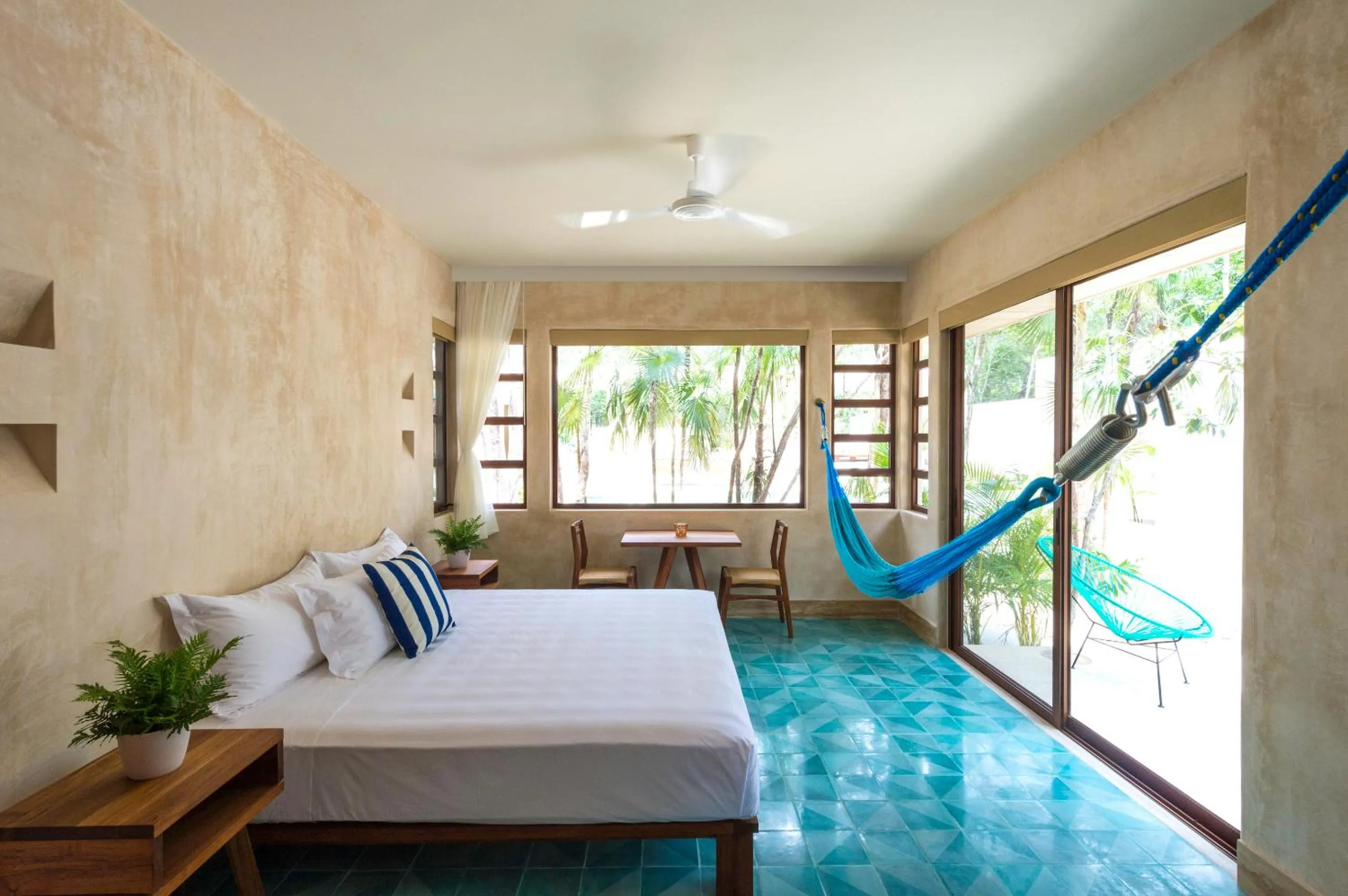 Bed in Hotel Tiki Tiki Tulum