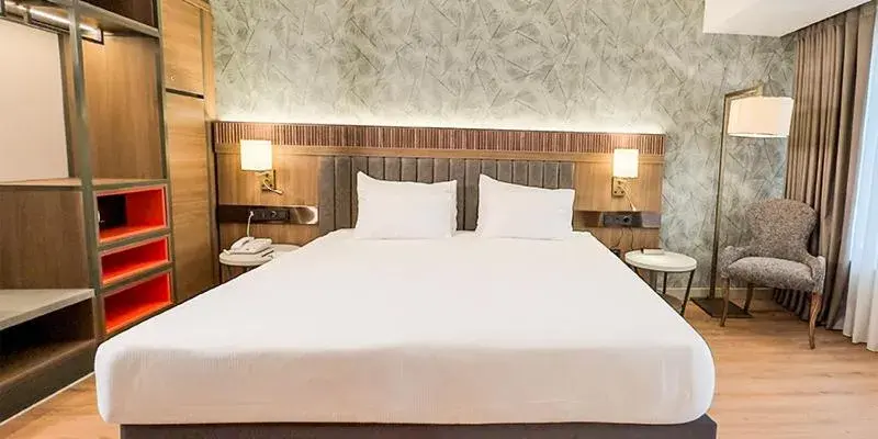 Bed in Paşapark Selçuklu Hotel Bed in Paşapark Selçuklu Hotel