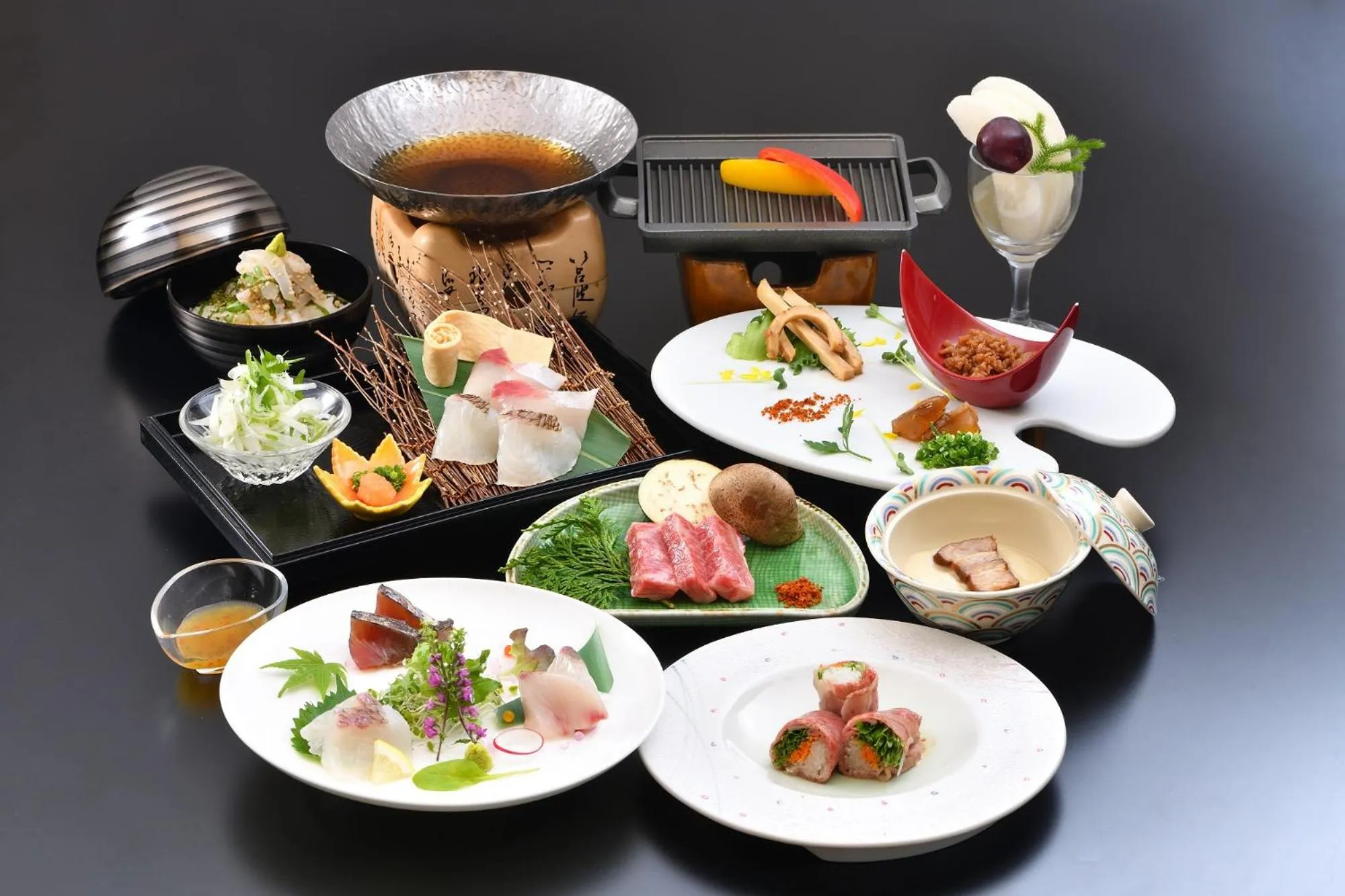 Dinner in Yunogo Onsen HOTEL YUNOMORI BISYUNKAKU