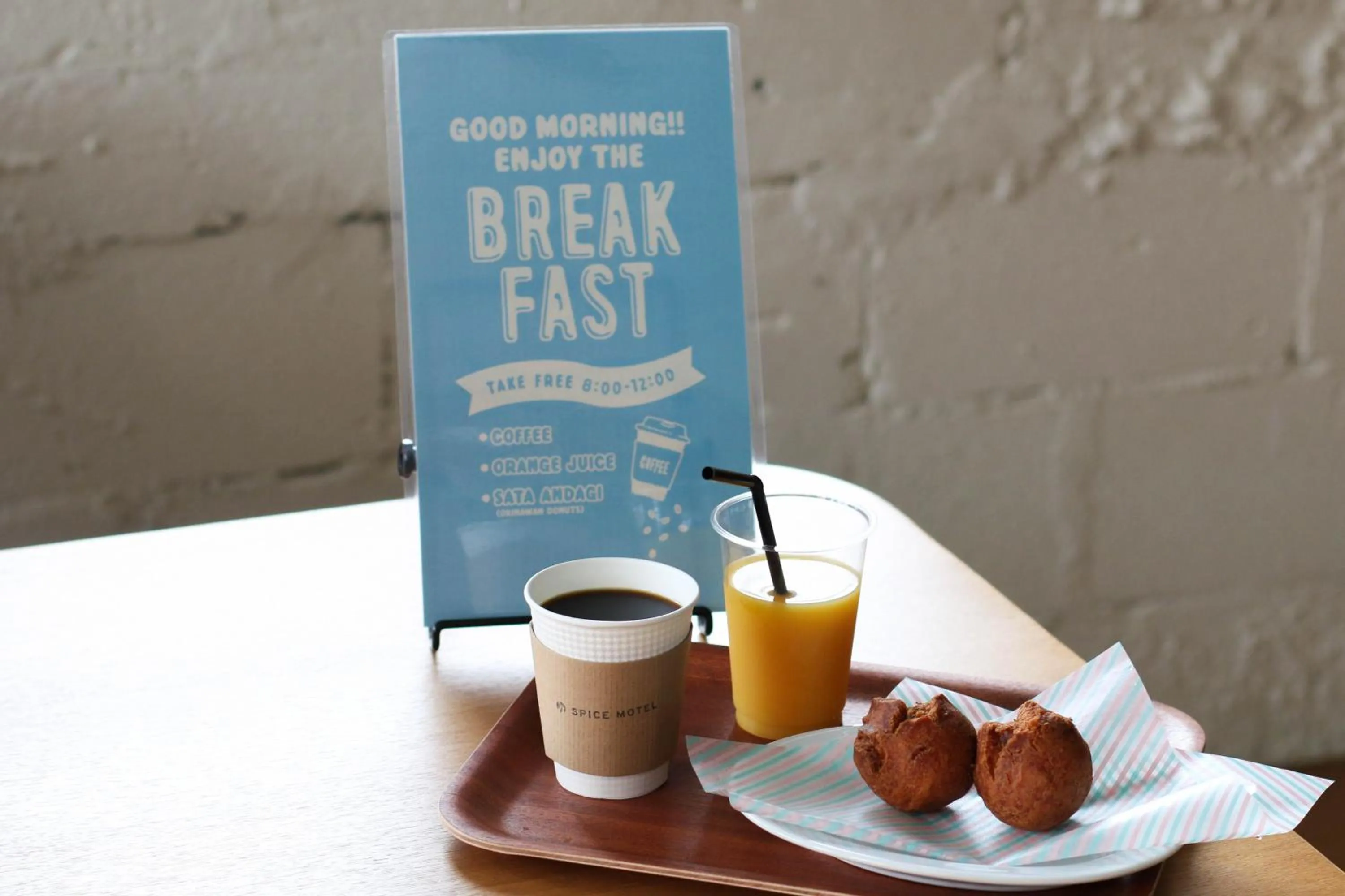 American breakfast in Spice Motel Okinawa