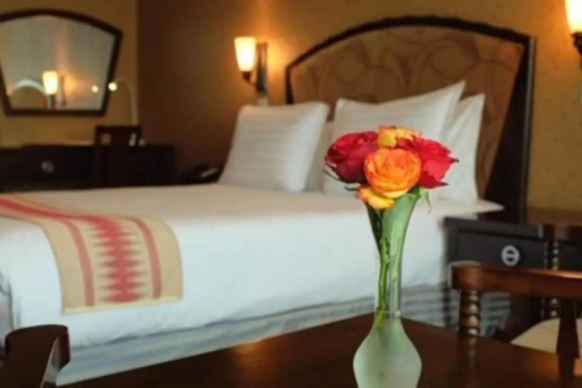 Bed in Abyssinia Renaissance Hotel