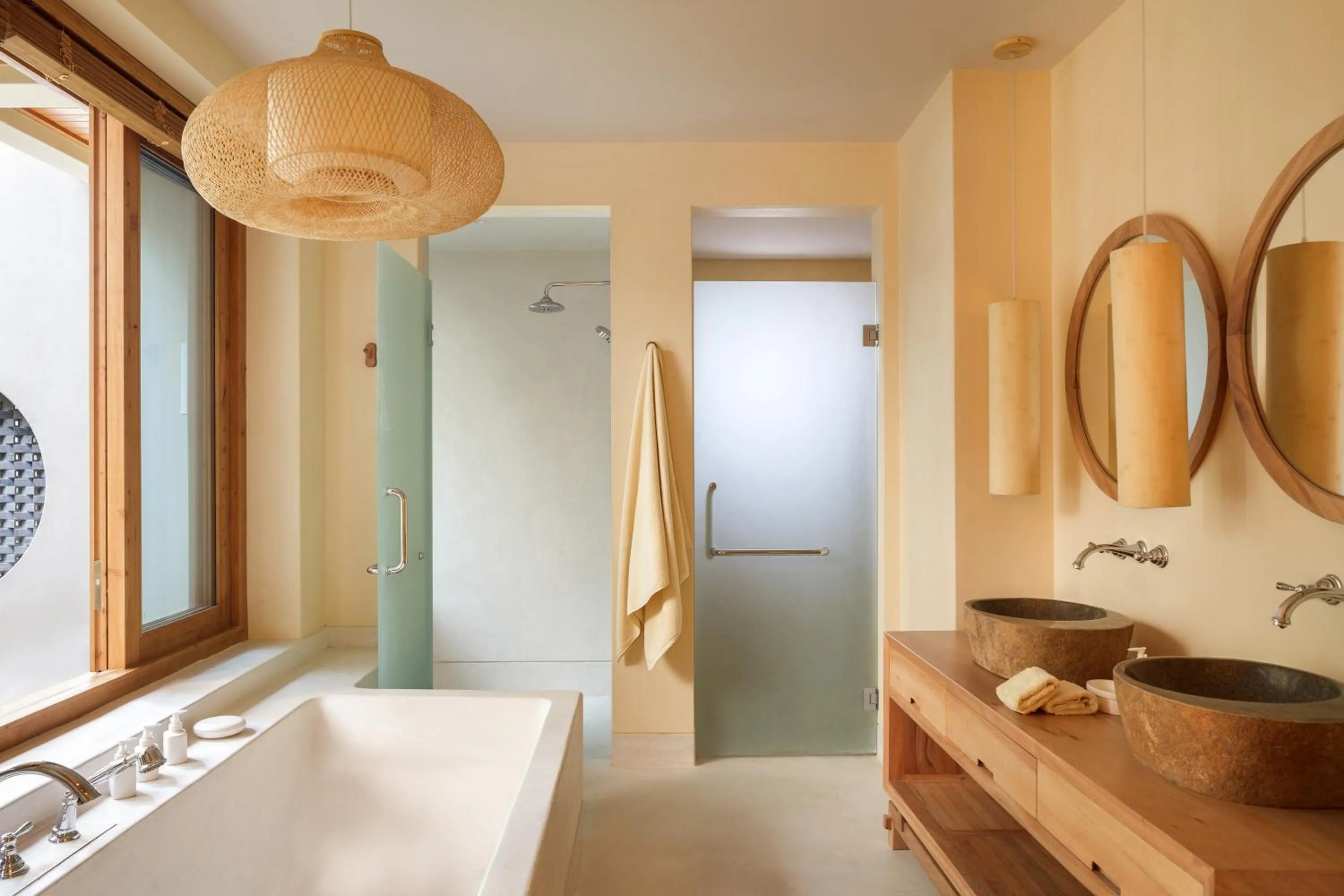 Bathroom, Bed in Six Senses Qing Cheng Mountain