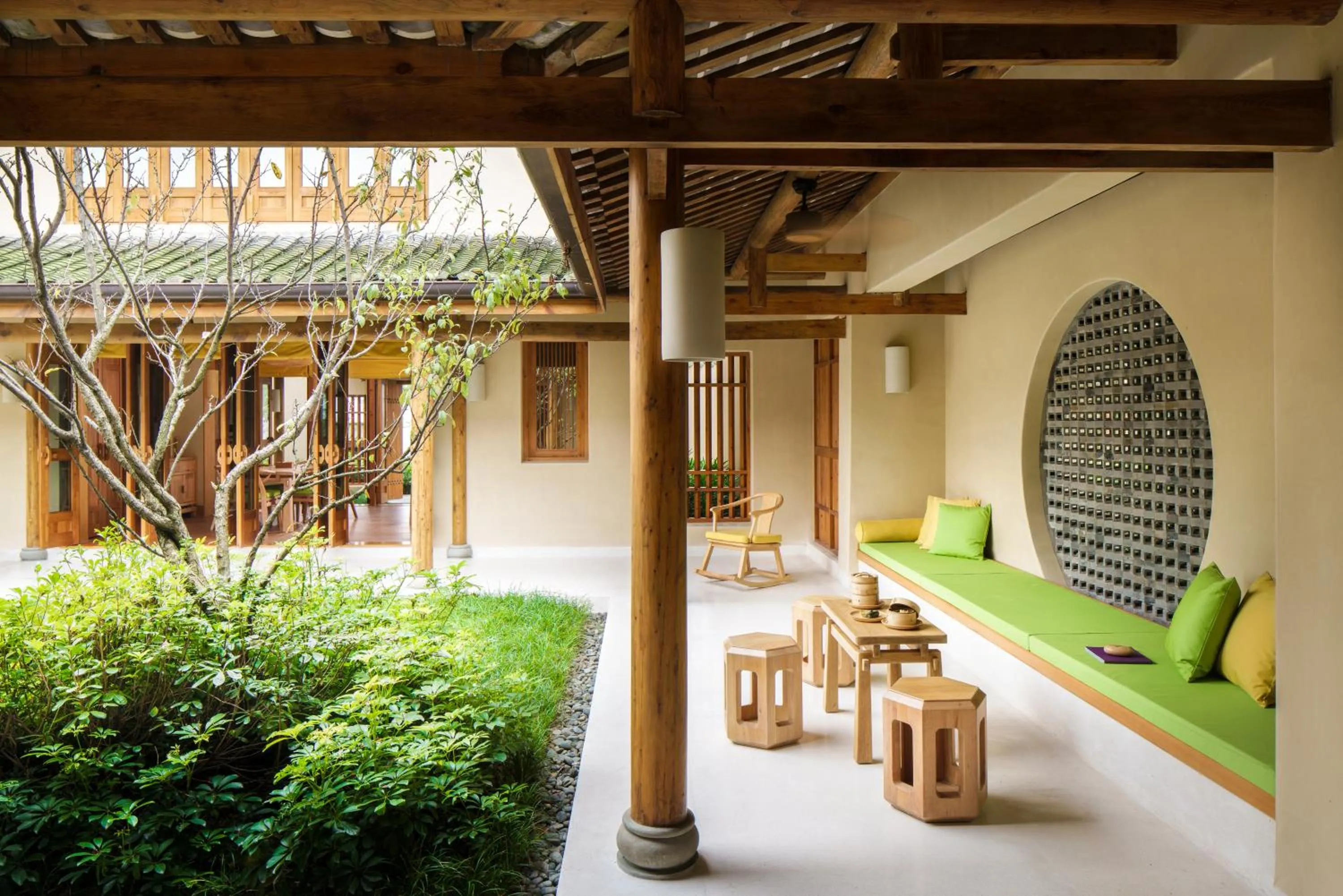 Garden view in Six Senses Qing Cheng Mountain