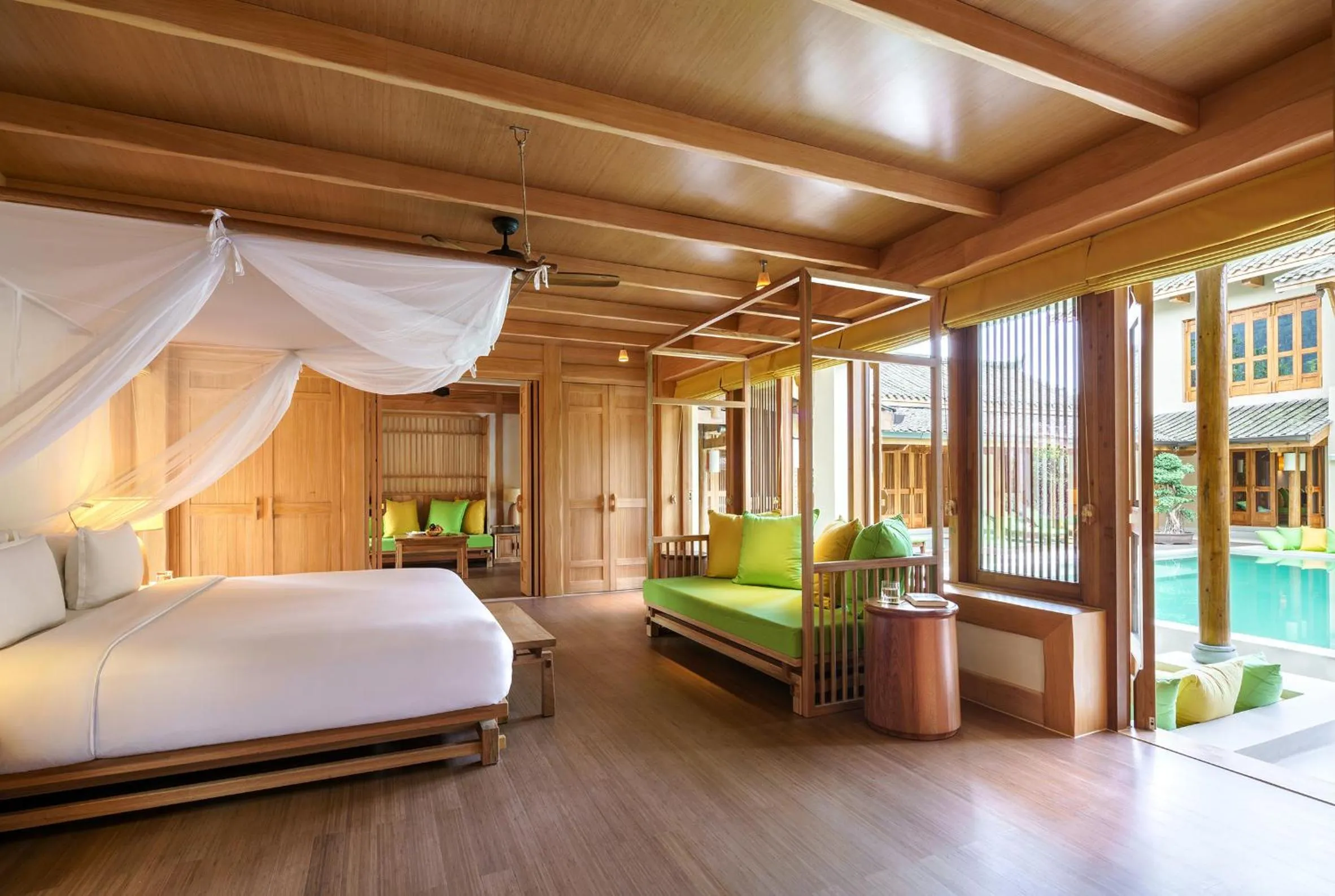 Bed in Six Senses Qing Cheng Mountain