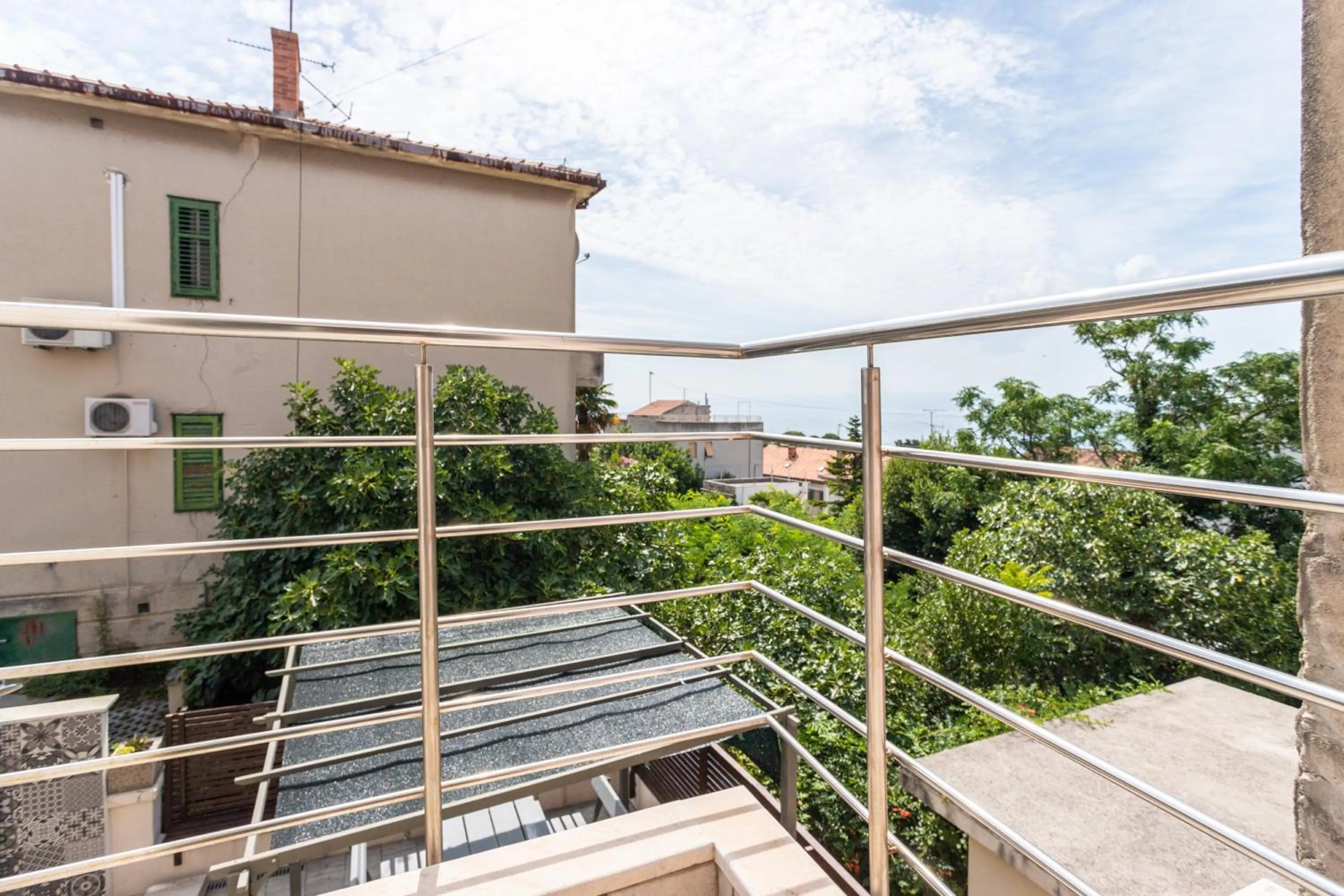 Balcony/Terrace in Villa Violeta with the sea view, 3 min walk to the beach
