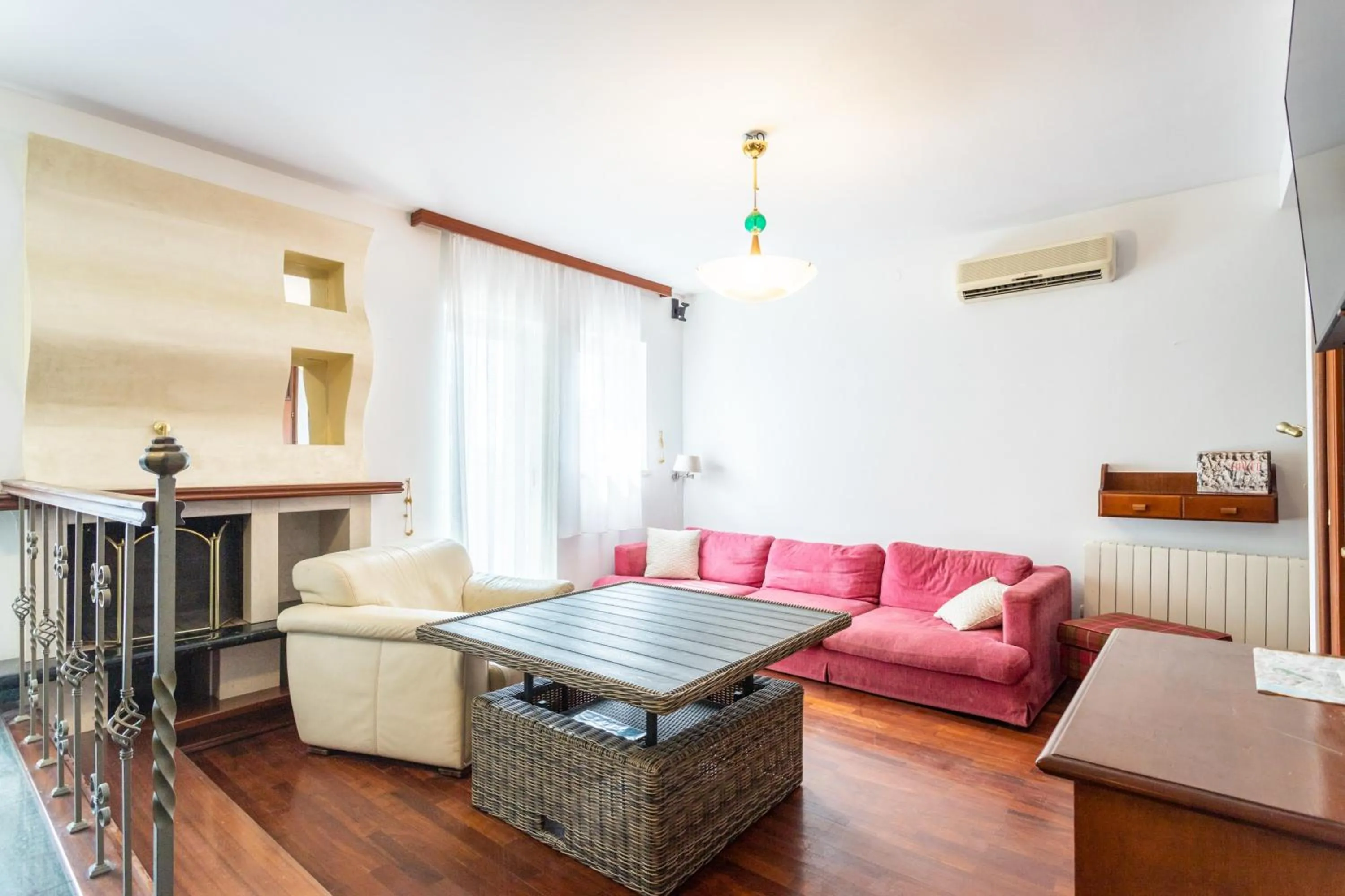 Living room in Villa Violeta with the sea view, 3 min walk to the beach