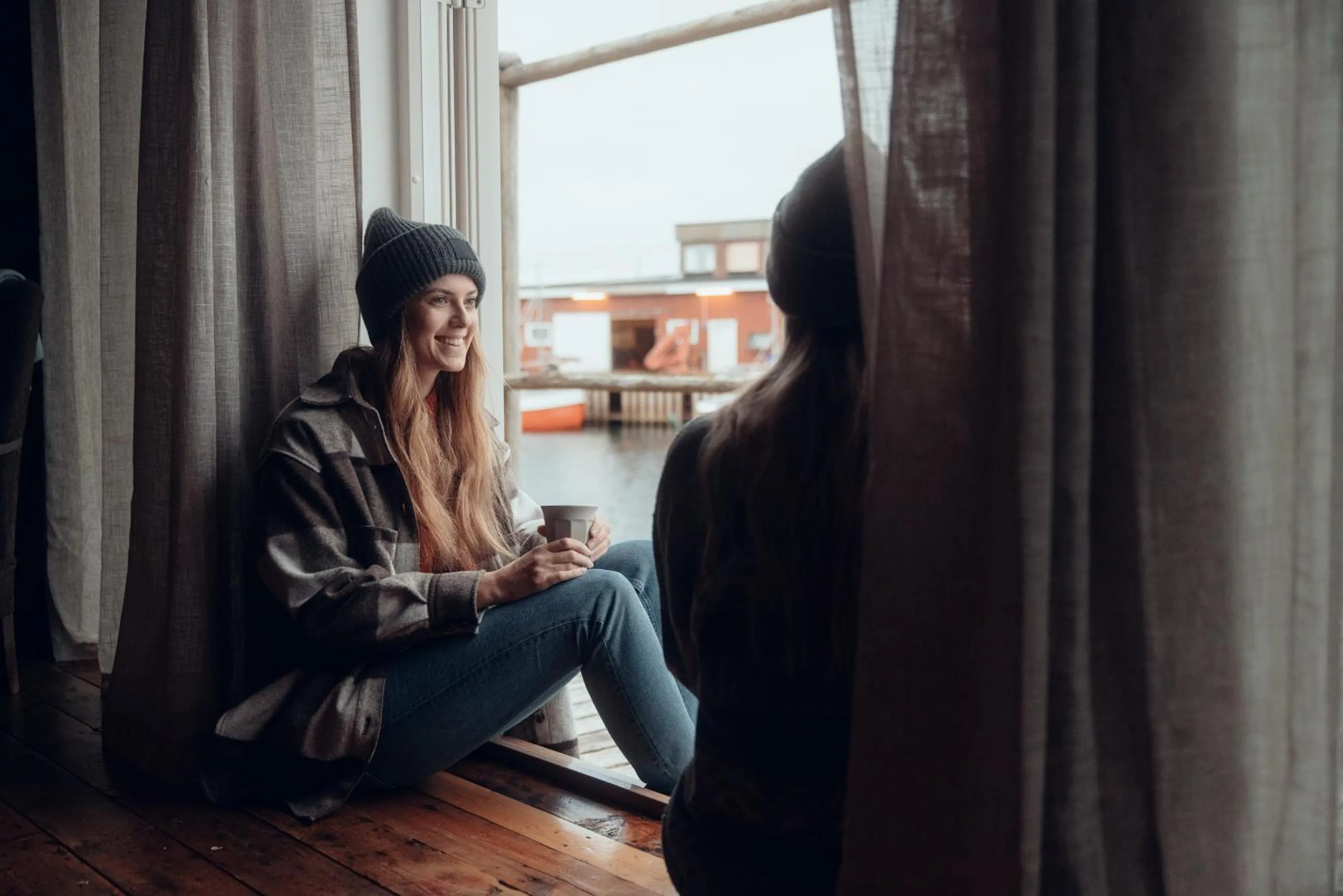 Seating area in Hattvika Lodge