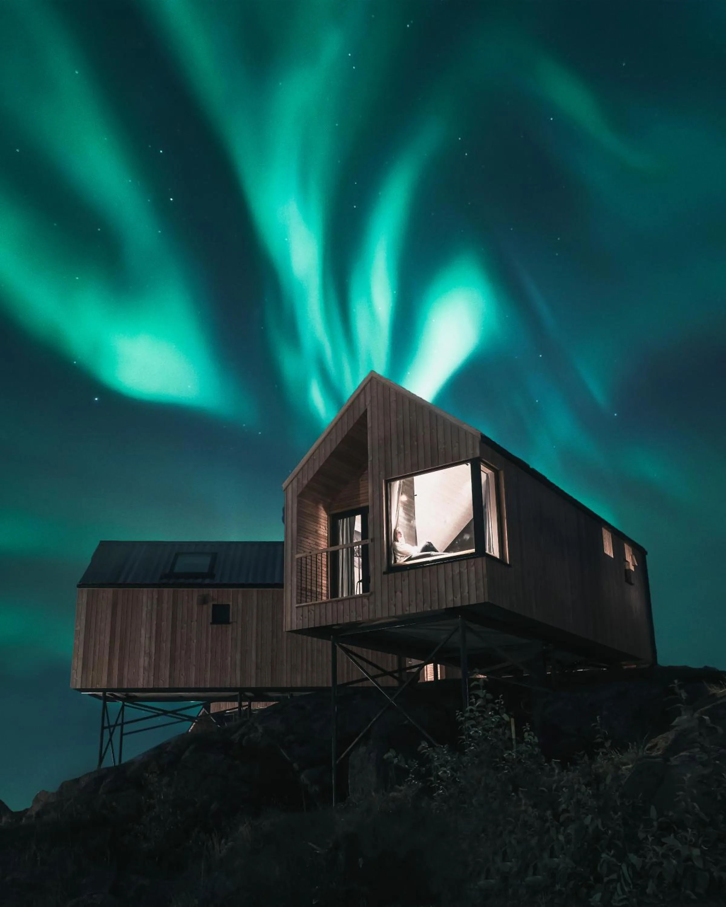 Night in Hattvika Lodge