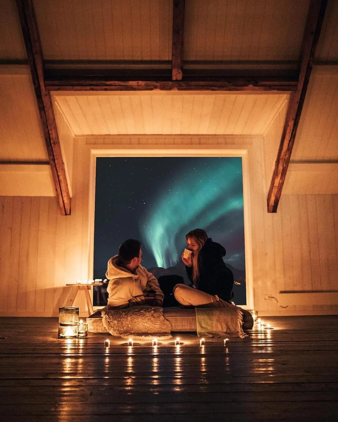 Living room in Hattvika Lodge