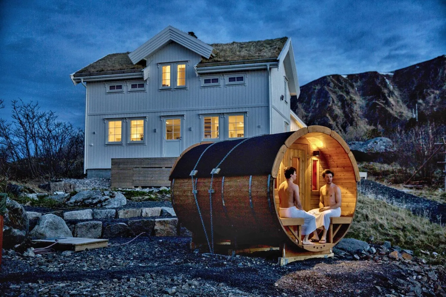 Sauna in Hattvika Lodge