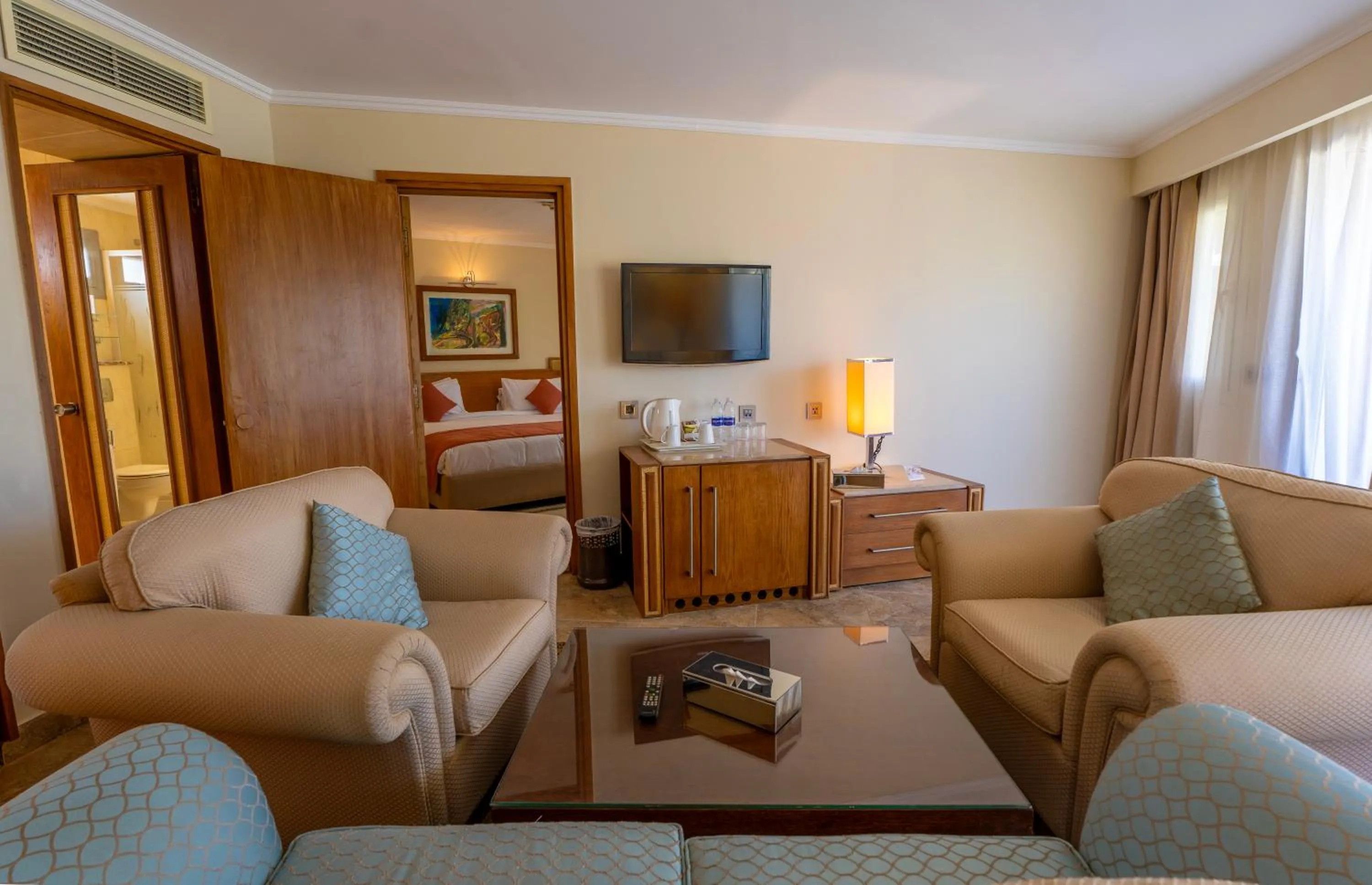 Communal lounge/ TV room in Jolie Ville Hotel & Spa Kings Island Luxor