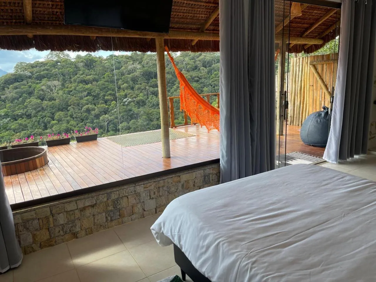 Bed in Pousada R.N.C. Nosso Paraíso