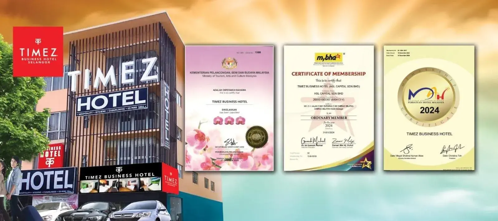 Certificate/Award in Timez Business Hotel Certificate/Award in Timez Business Hotel