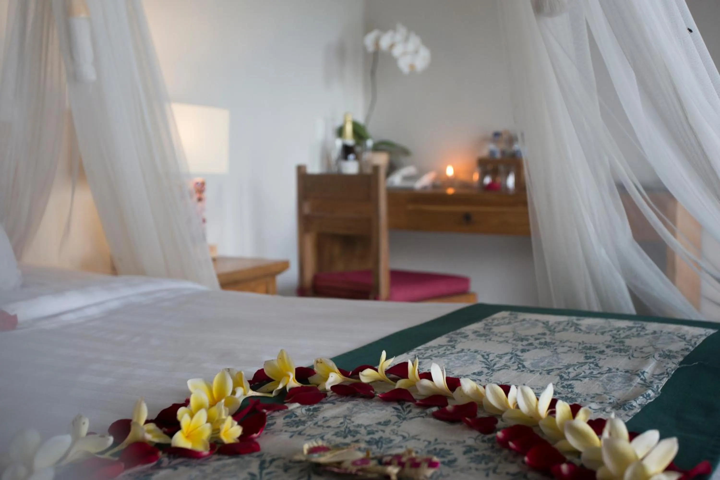 Bed in Masia Villa Ubud