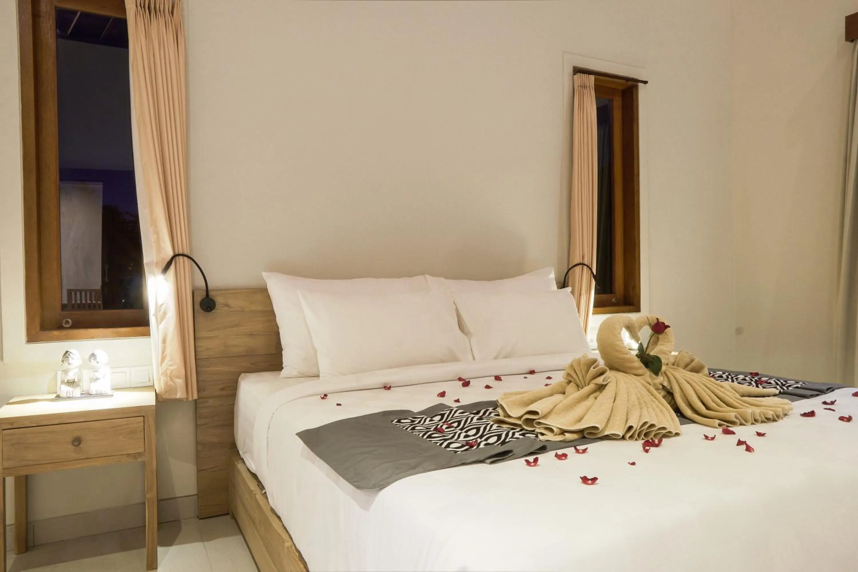 Bed in Masia Villa Ubud