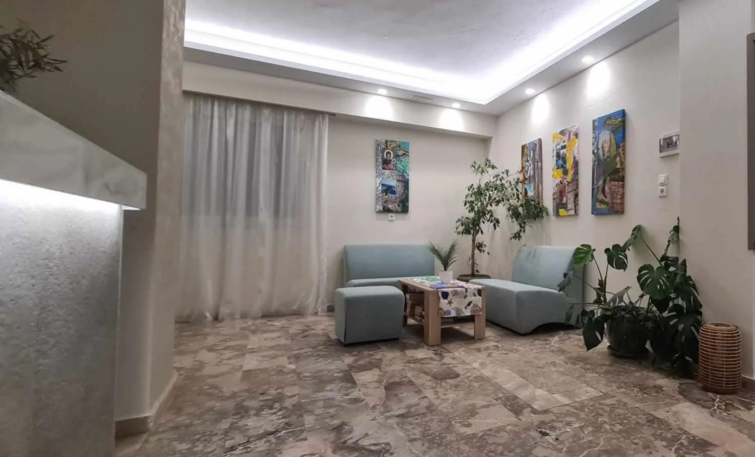 Seating area in Luis Apartments