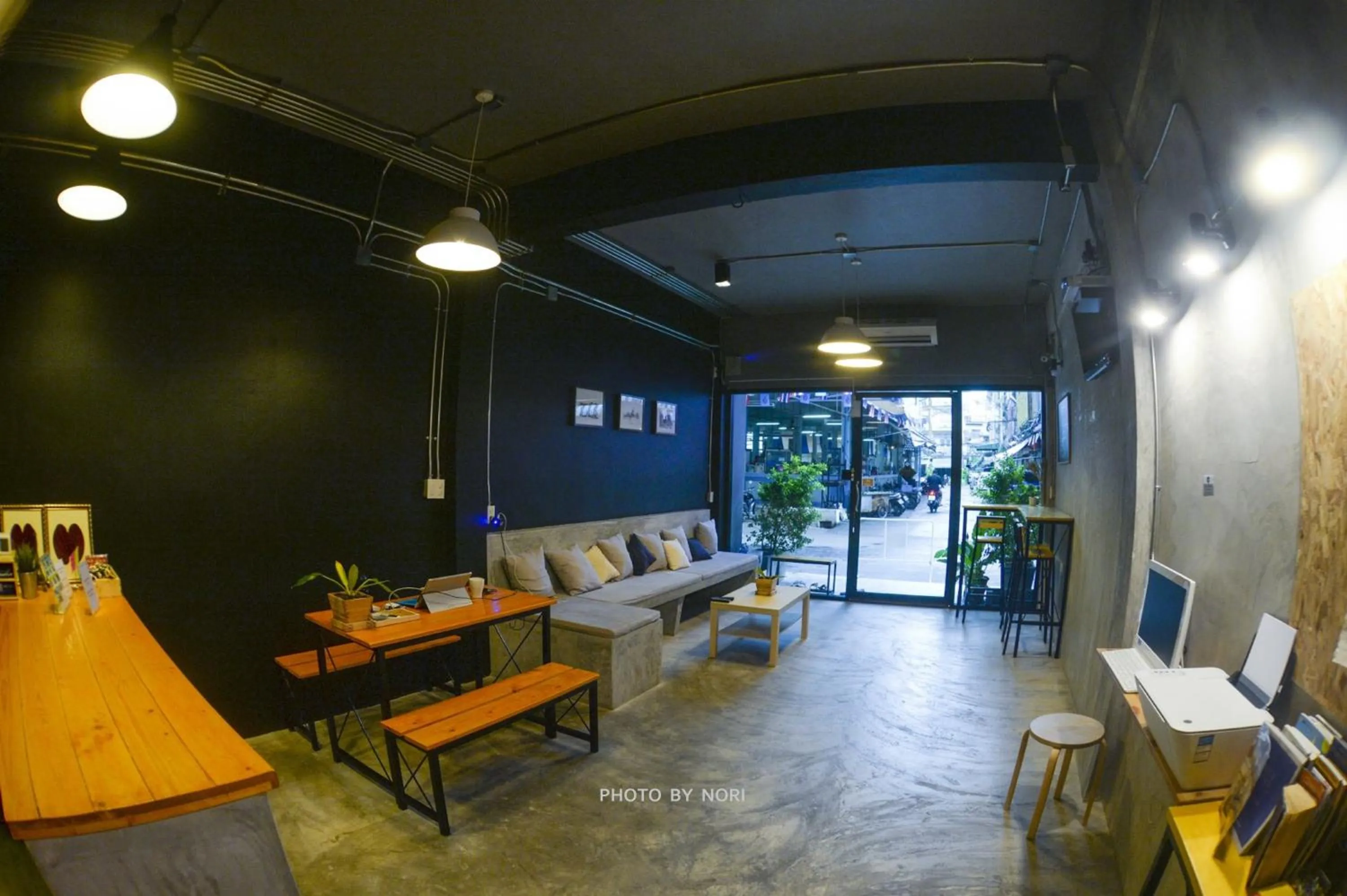 Lobby or reception in The Backpack Hostel