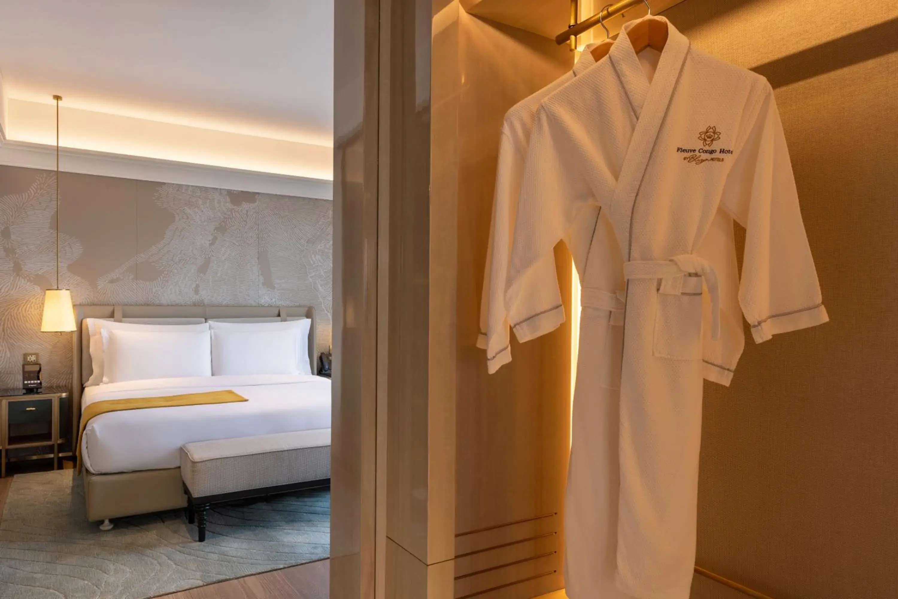 Bed in Fleuve Congo Hotel By Blazon Hotels Bed in Fleuve Congo Hotel By Blazon Hotels