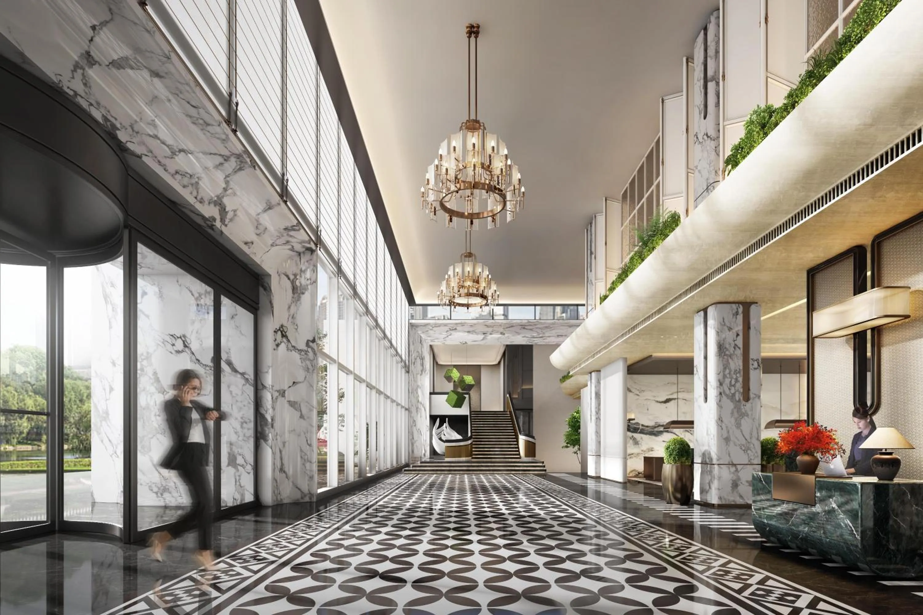 Lobby or reception in Fleuve Congo Hotel By Blazon Hotels