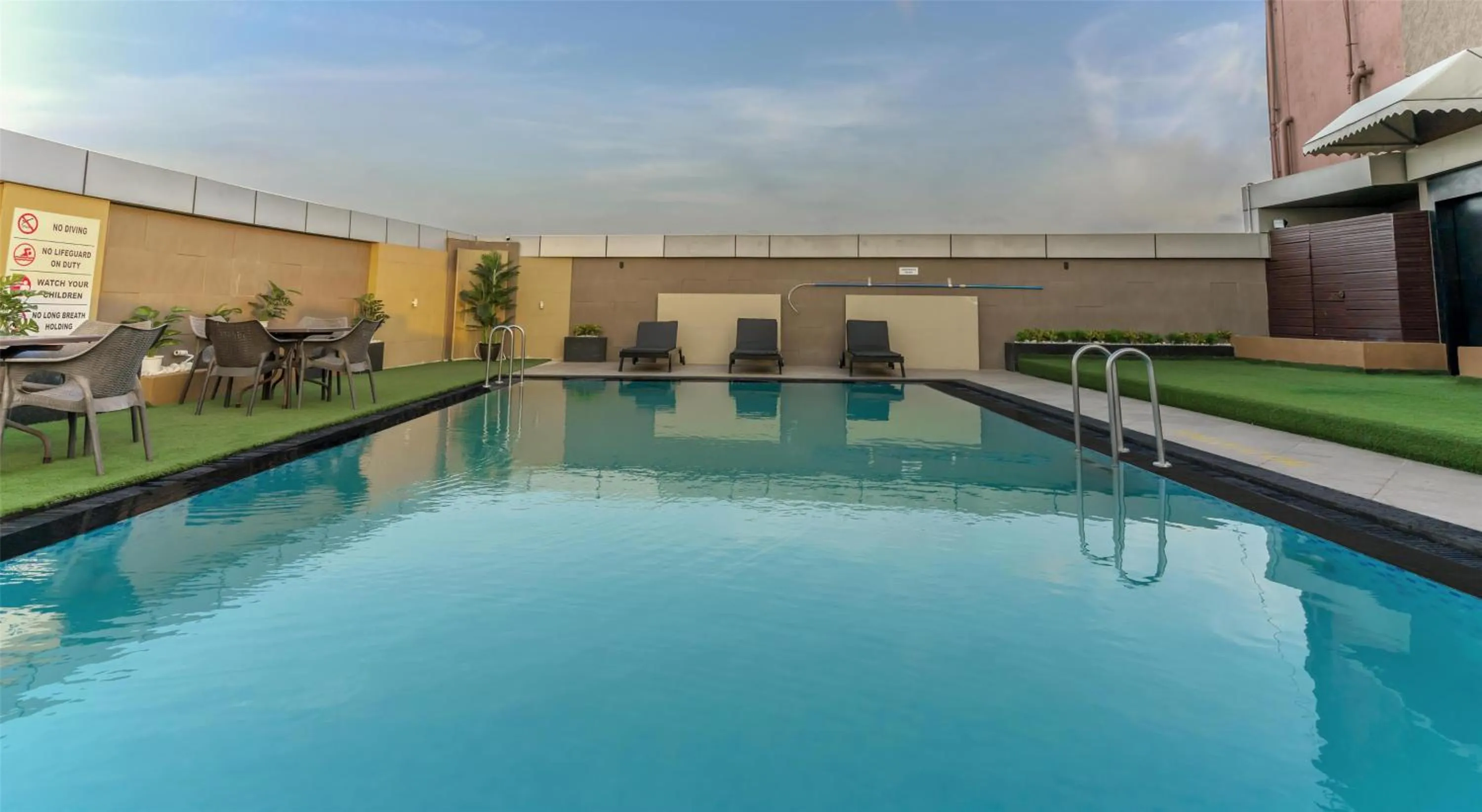 Pool view in Radisson Udaipur