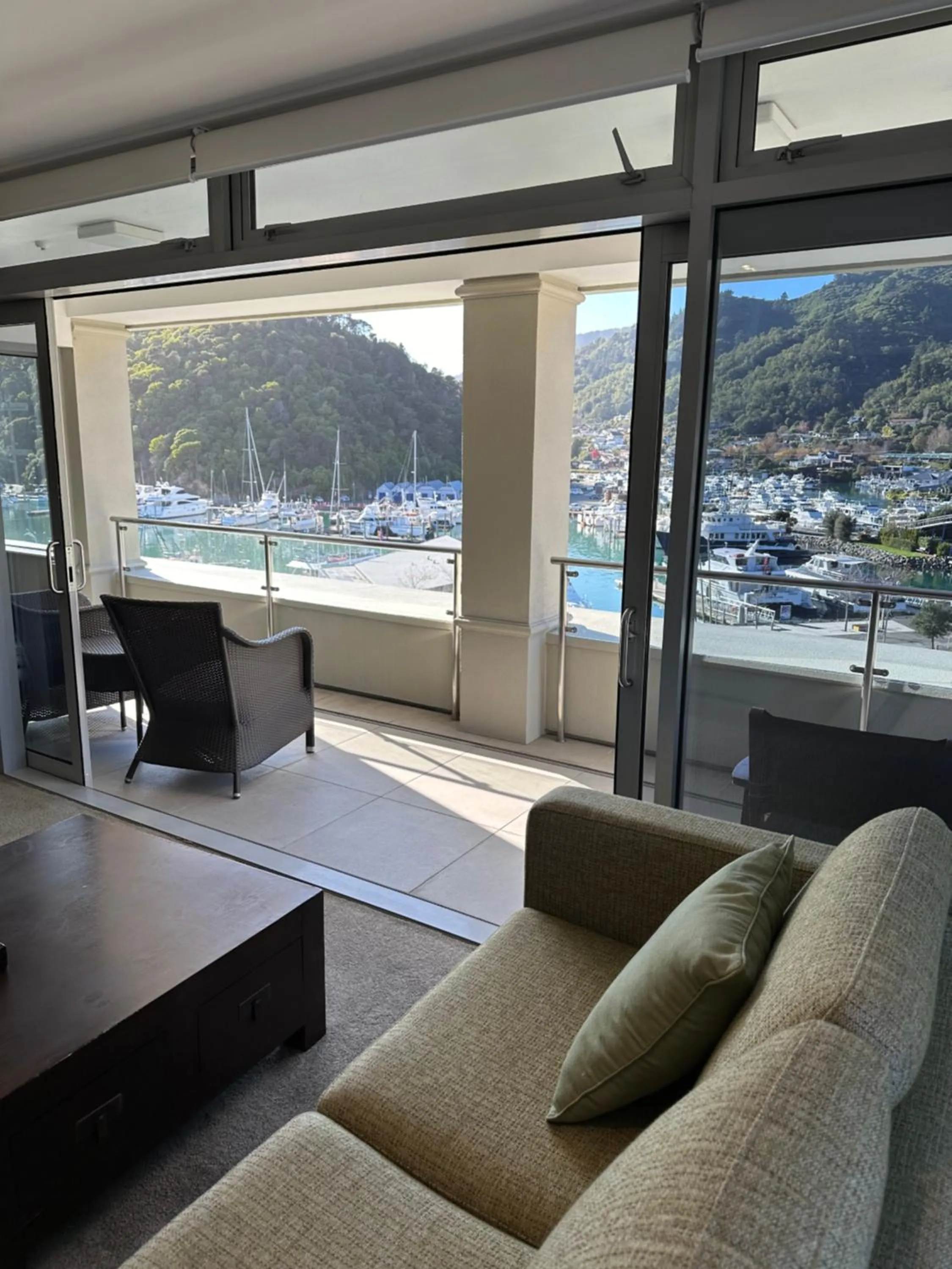 Living room in Picton Waterfront Apartments