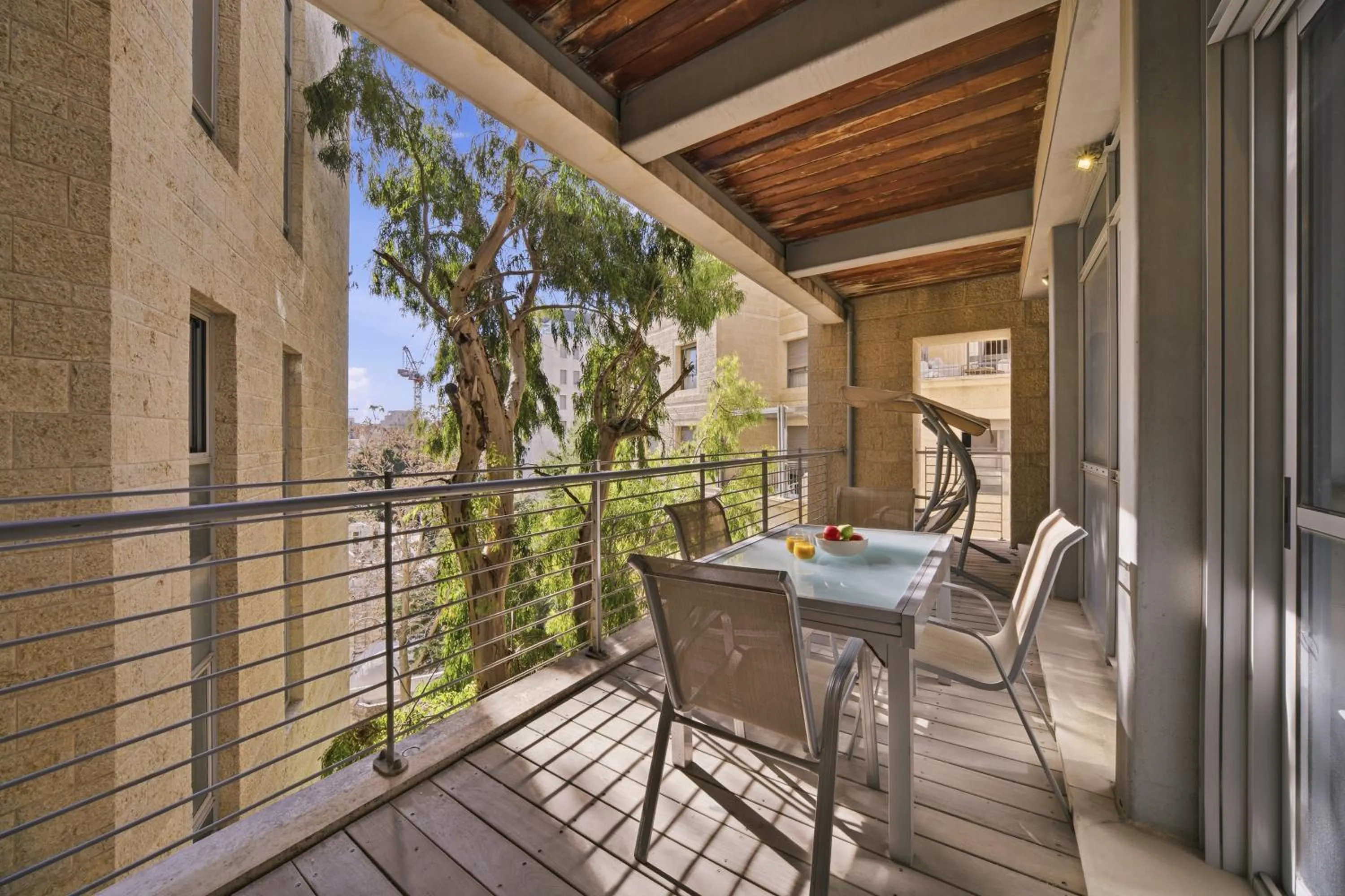 Patio in Chic & Quiet Apartments in City Center by FeelHome