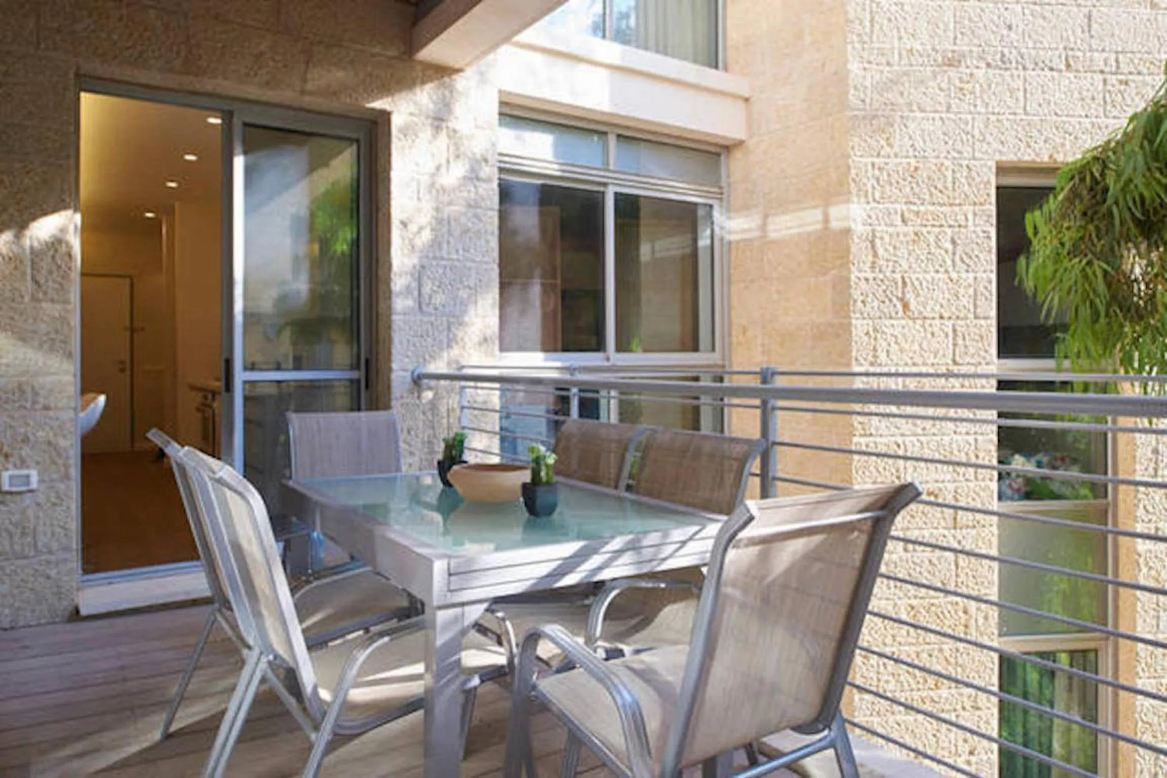 Patio in Chic & Quiet Apartments in City Center by FeelHome