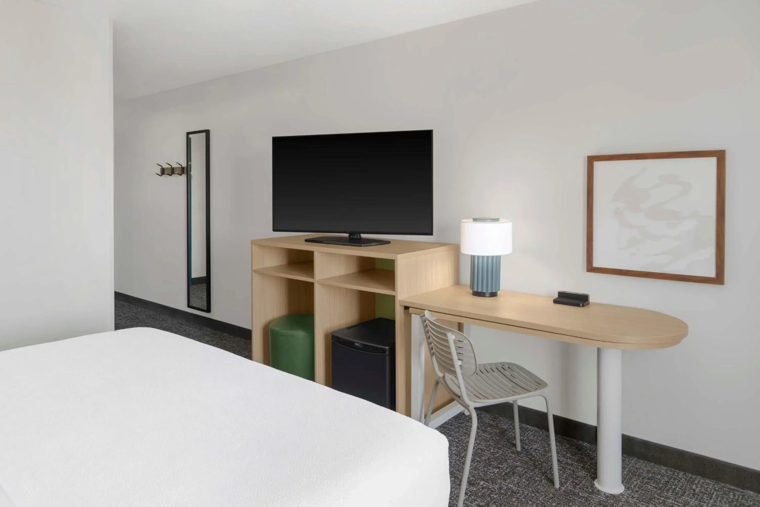 Bedroom, Bed in Spark By Hilton Lansing Bedroom, Bed in Spark By Hilton Lansing