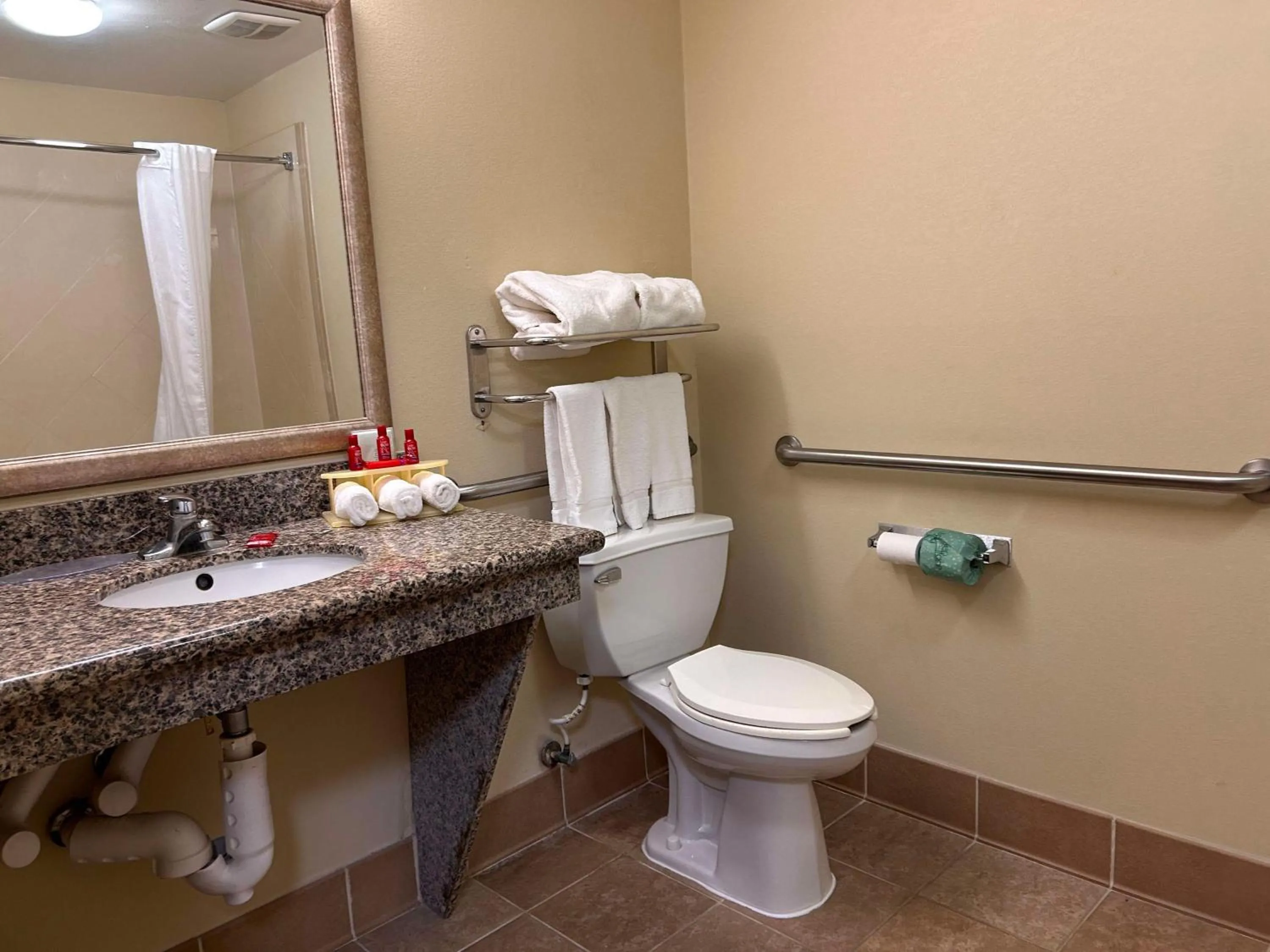 Bathroom in Express Inn Leesville Ft Johnson, SureStay Collection by Best Western