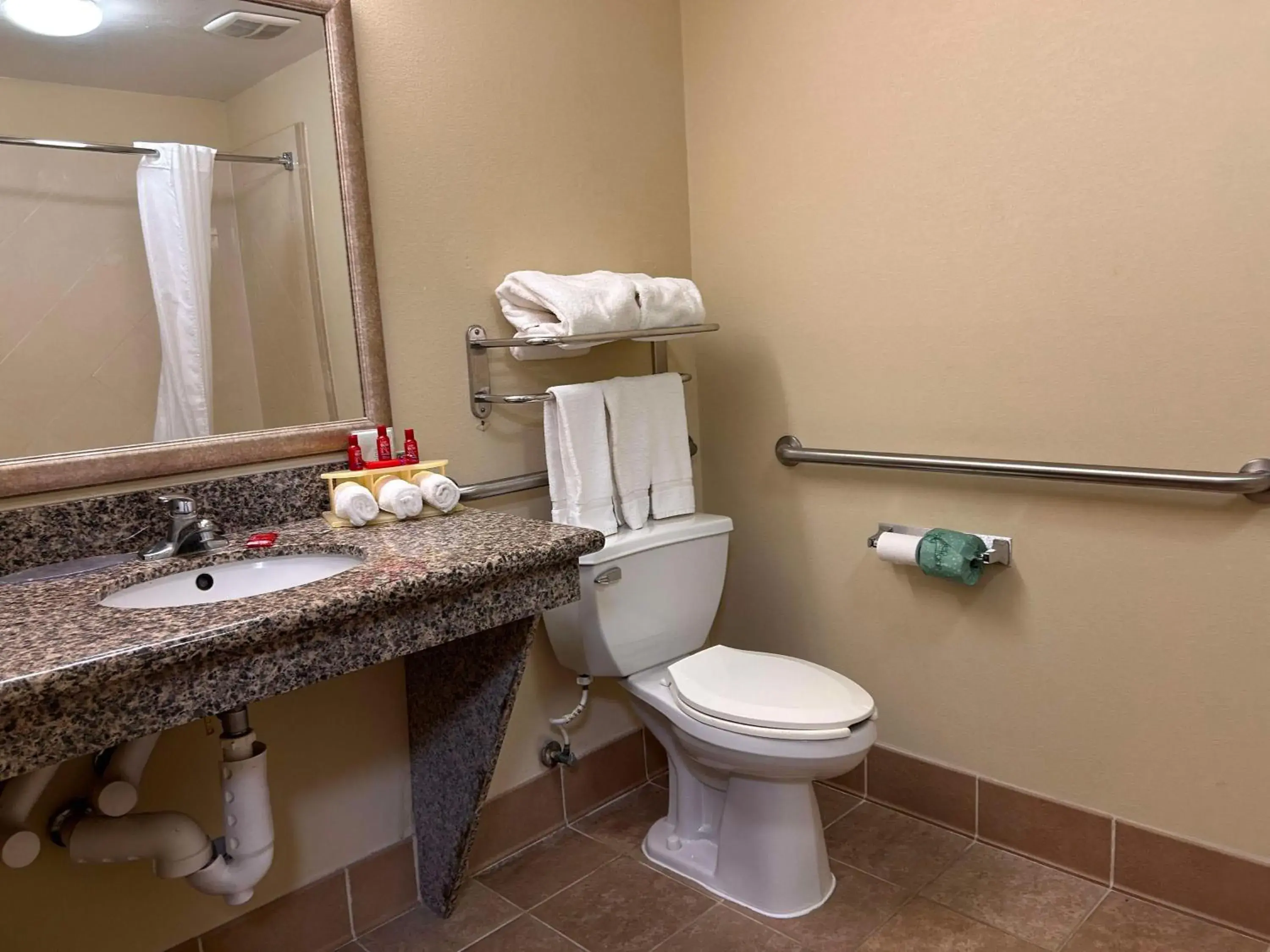 Bathroom in Express Inn Leesville Ft Johnson, SureStay Collection by Best Western Bathroom in Express Inn Leesville Ft Johnson, SureStay Collection by Best Western