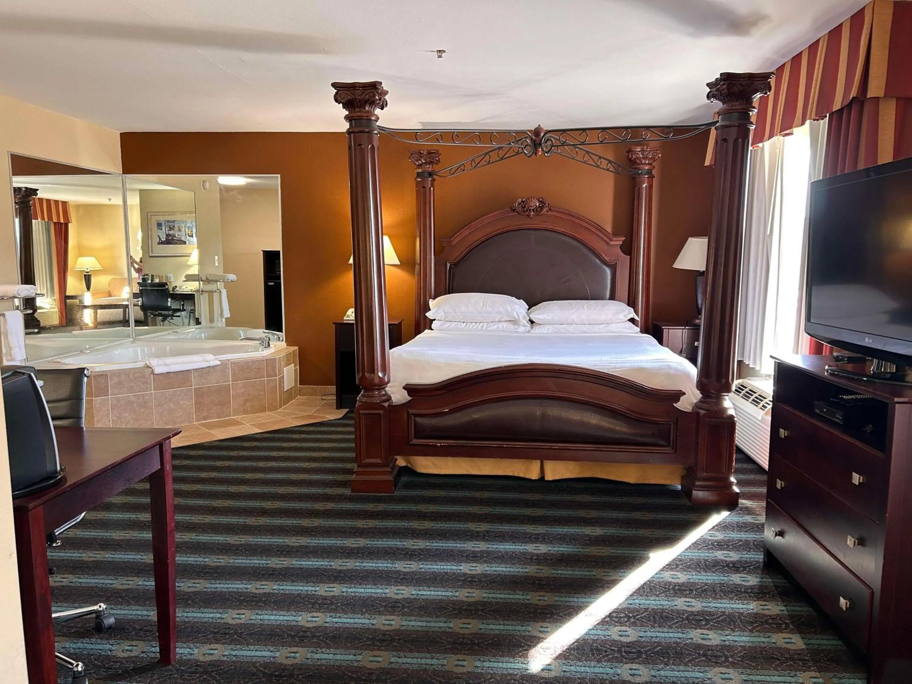 Bedroom, Bed in Express Inn Leesville Ft Johnson, SureStay Collection by Best Western