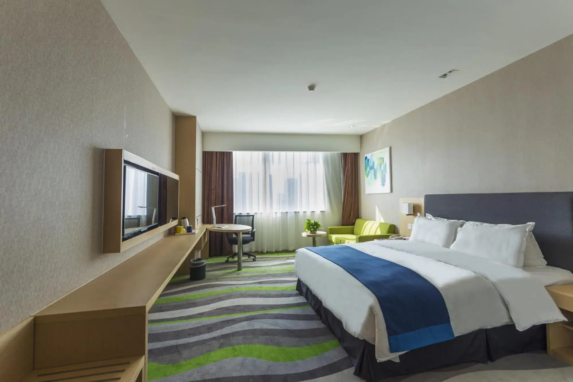 Bed in Holiday Inn Express Jinan High-Tech Zone by IHG Bed in Holiday Inn Express Jinan High-Tech Zone by IHG