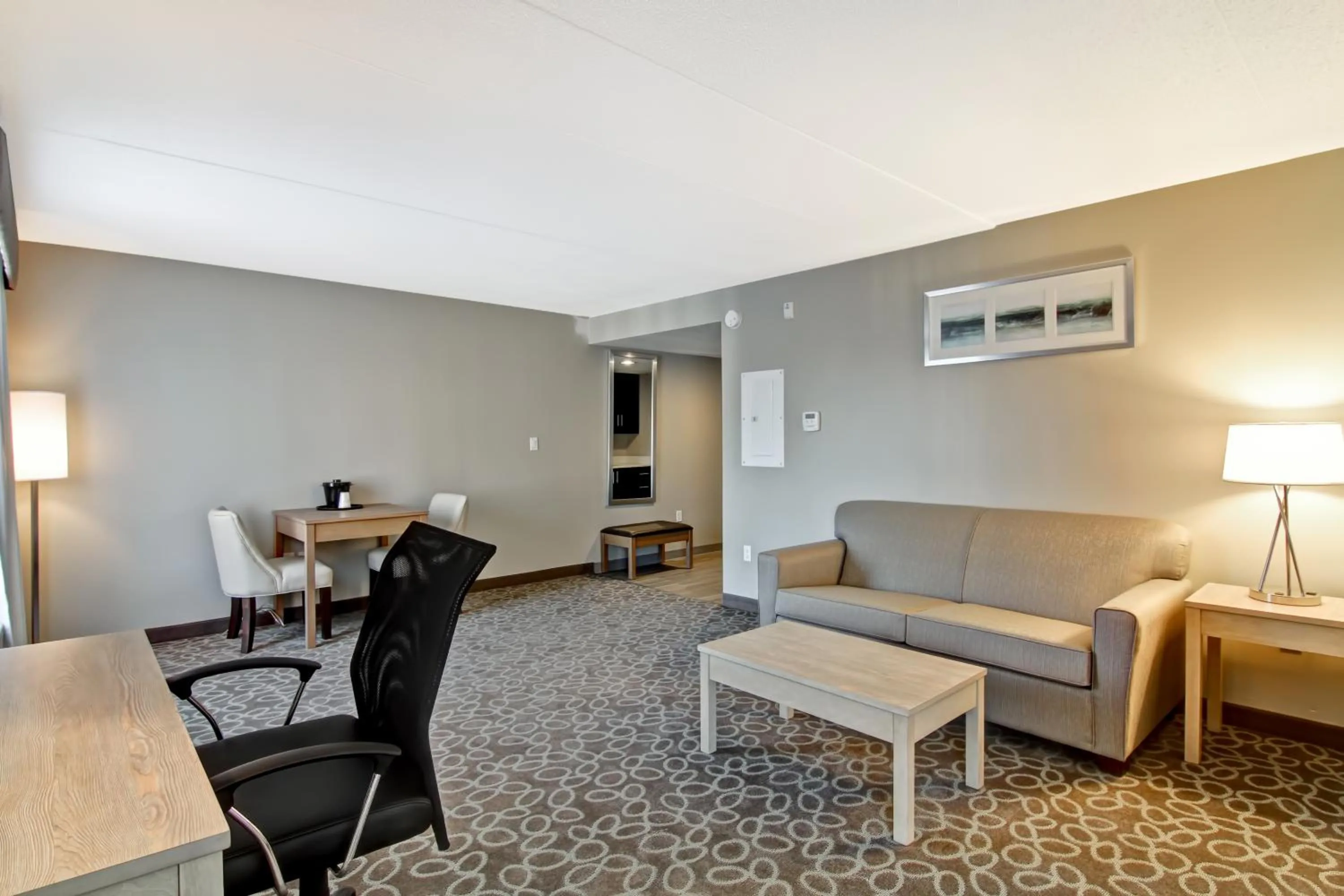 Communal lounge/ TV room in Holiday Inn Express & Suites Oshawa Downtown - Toronto Area by IHG