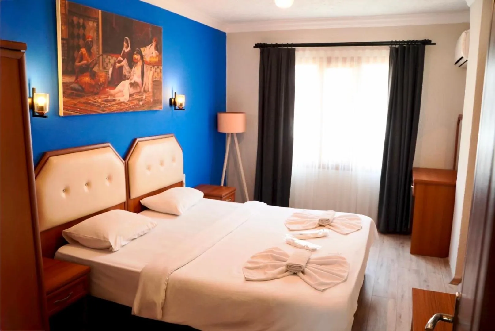 Bed in Rebetika Hotel & bistro