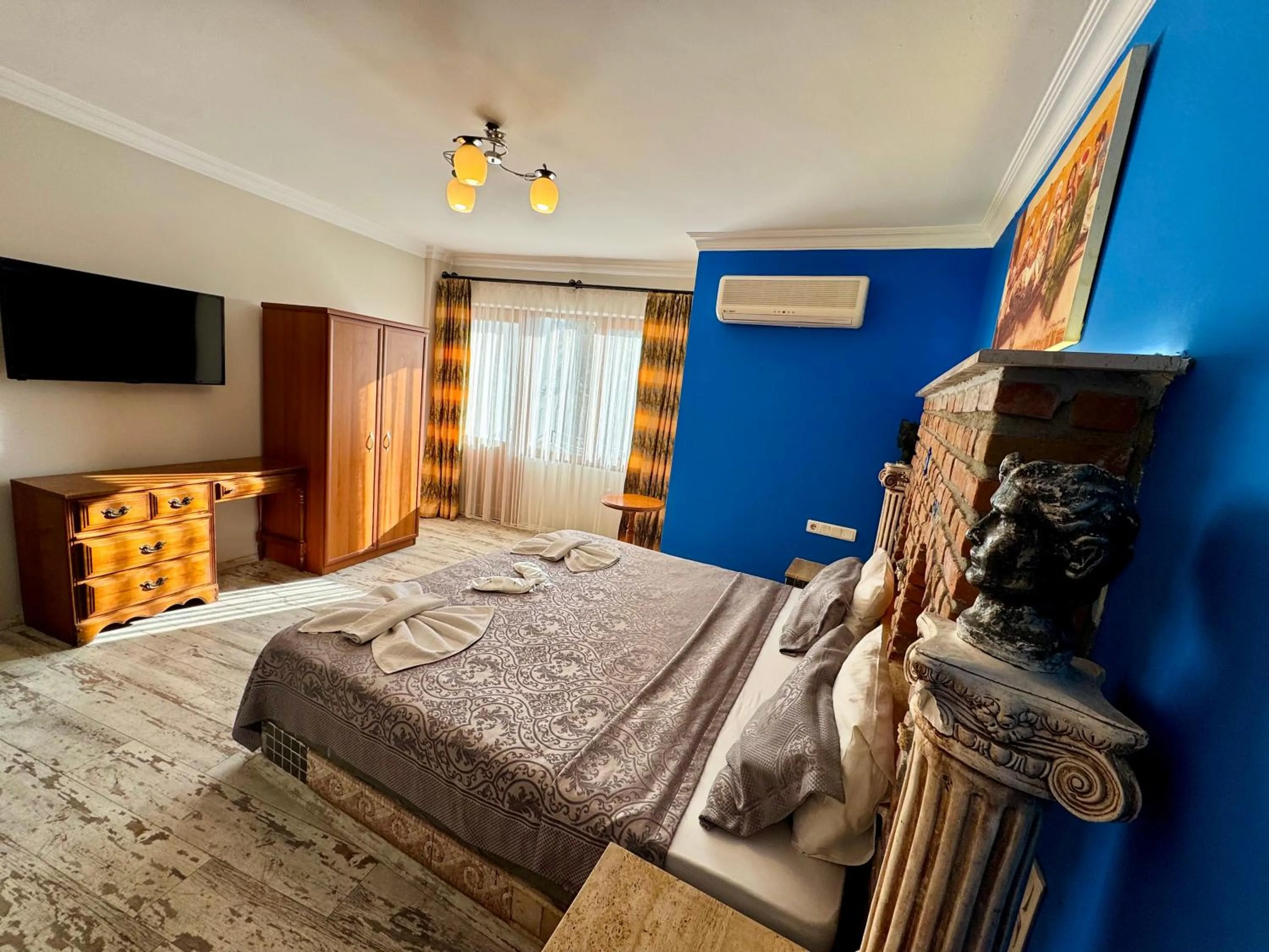 Bed in Rebetika Hotel & bistro