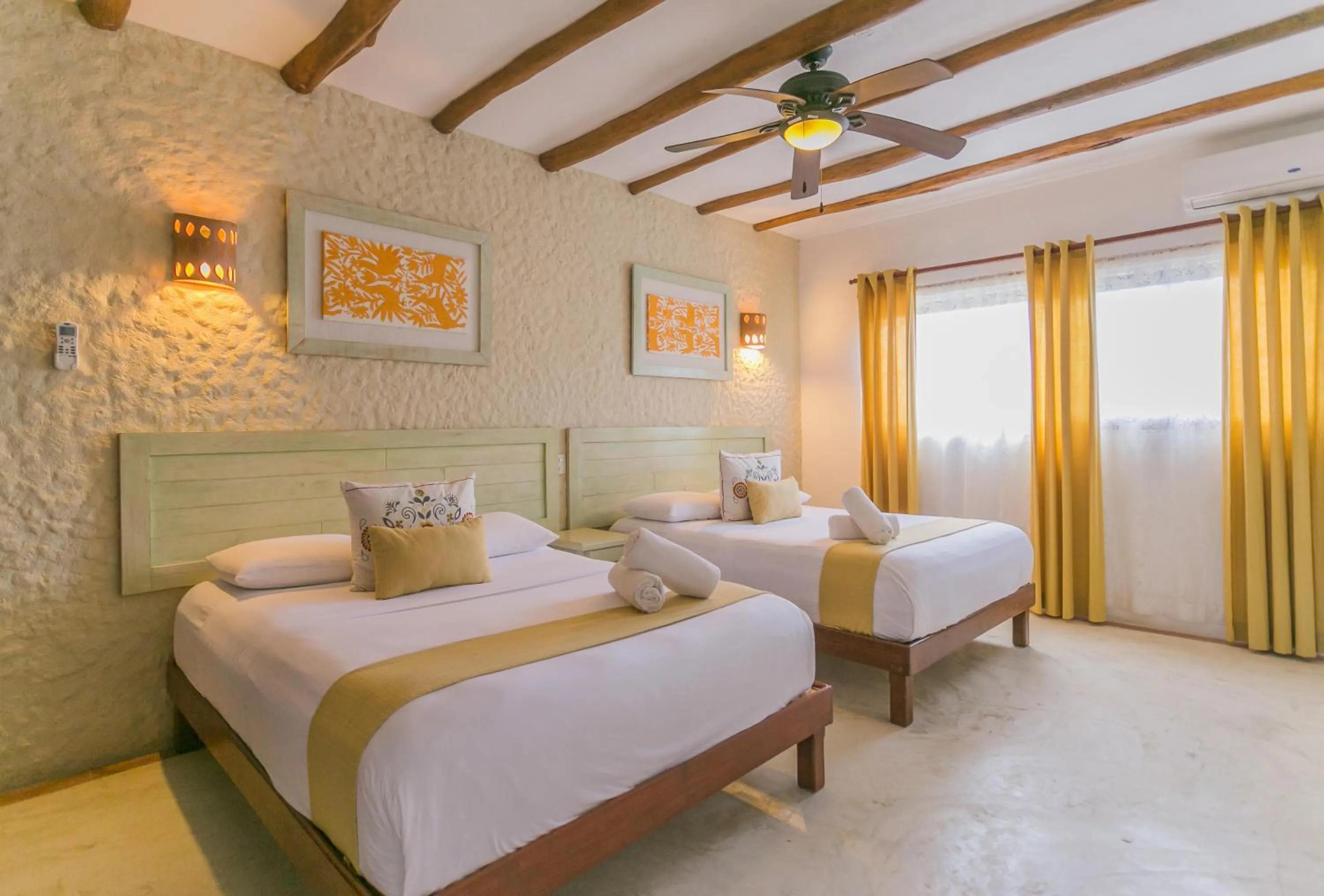 Bed in Villas Margaritas Holbox