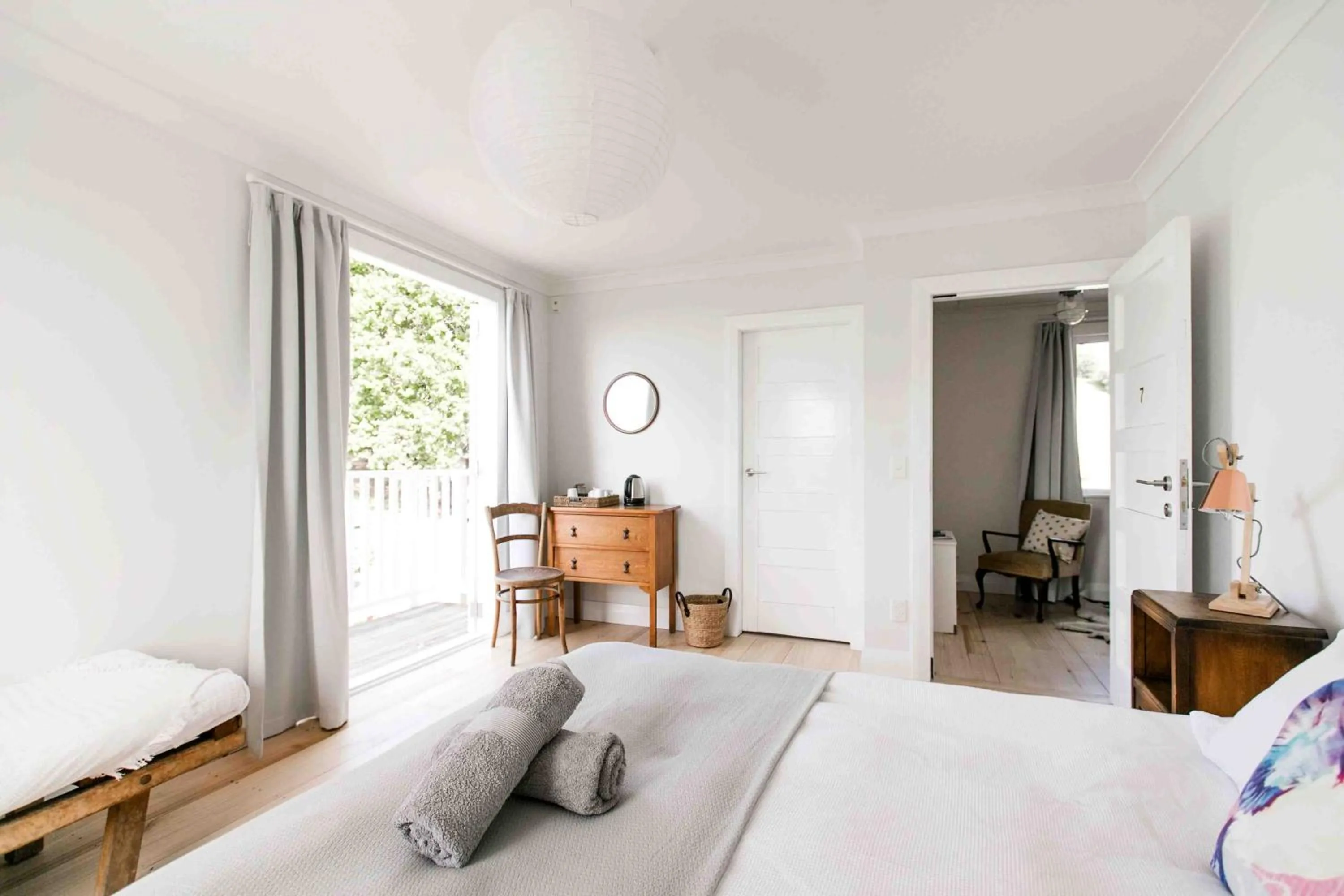 Balcony/Terrace, Bed in The Pear Orchard Lodge