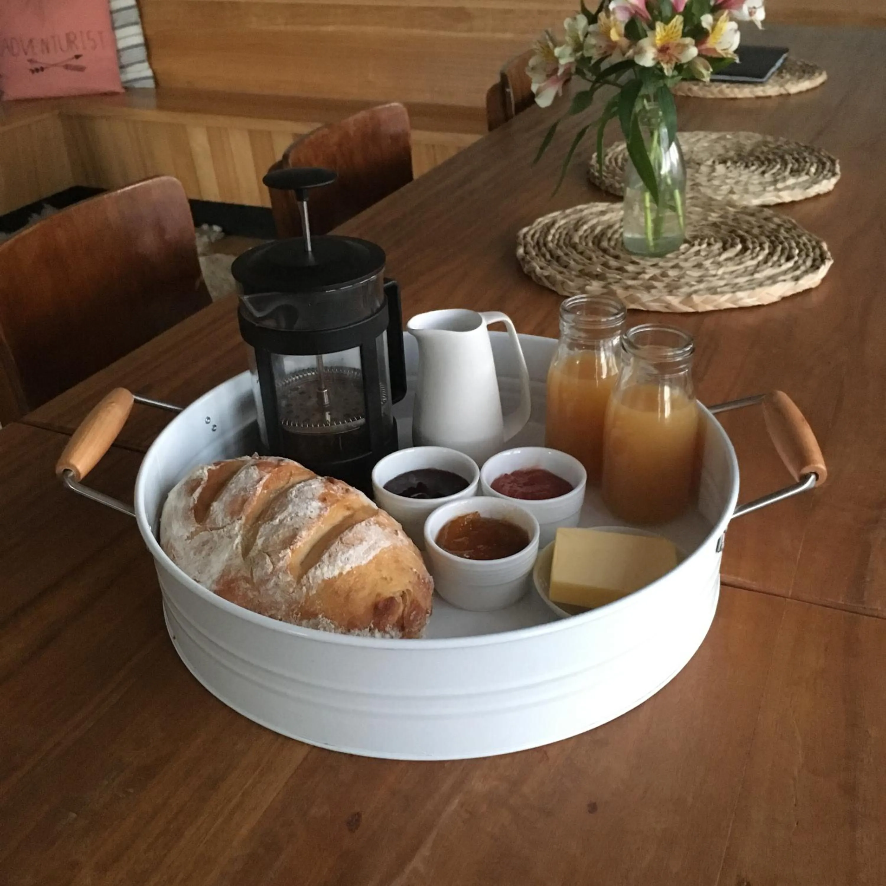 Continental breakfast in The Pear Orchard Lodge