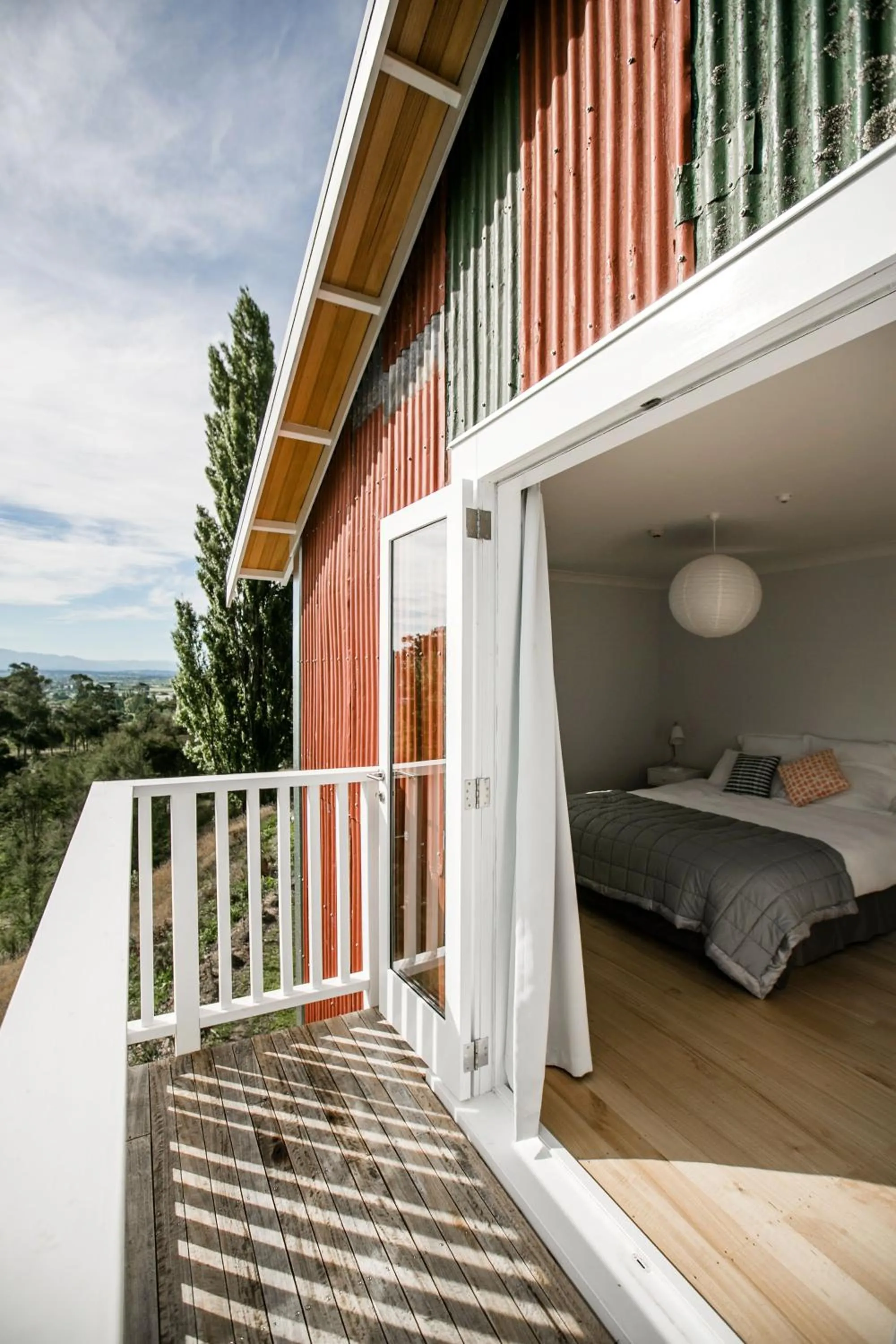 Balcony/Terrace, Bed in The Pear Orchard Lodge