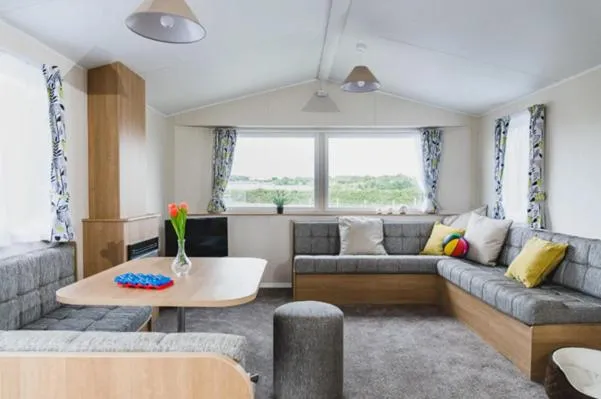 Living room in Pentire Coastal Holiday Park