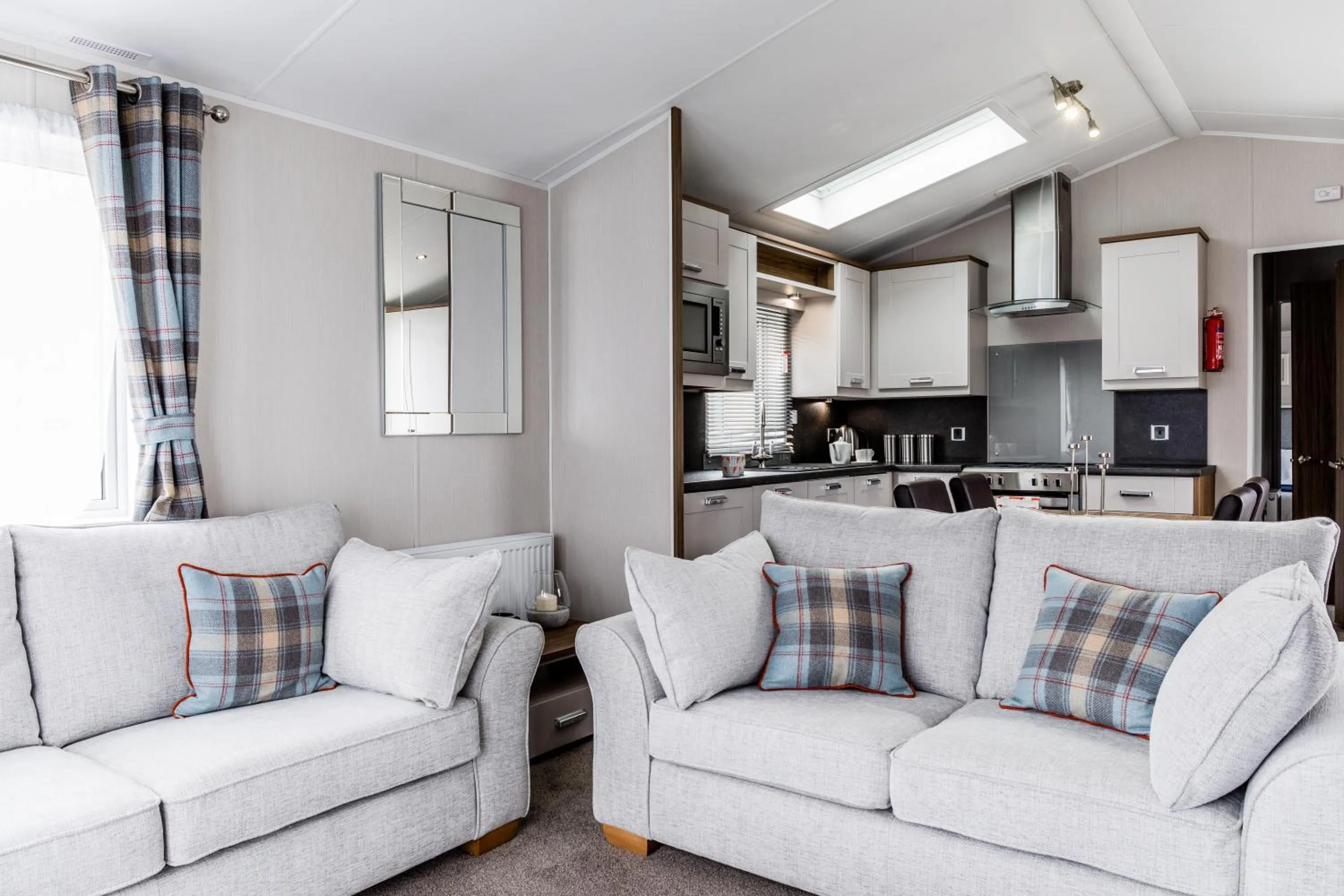 Kitchen or kitchenette in Pentire Coastal Holiday Park