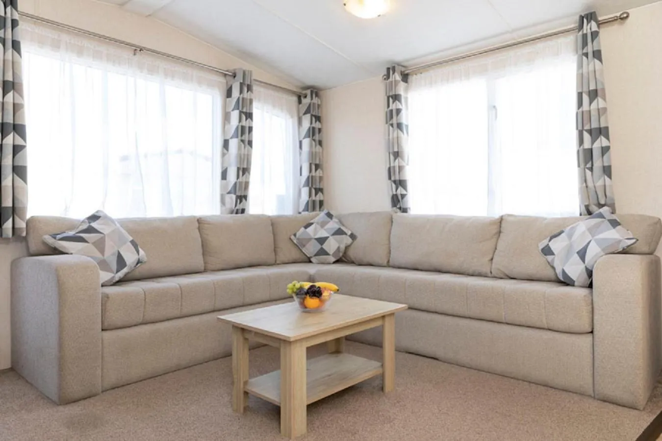 Living room in Pentire Coastal Holiday Park