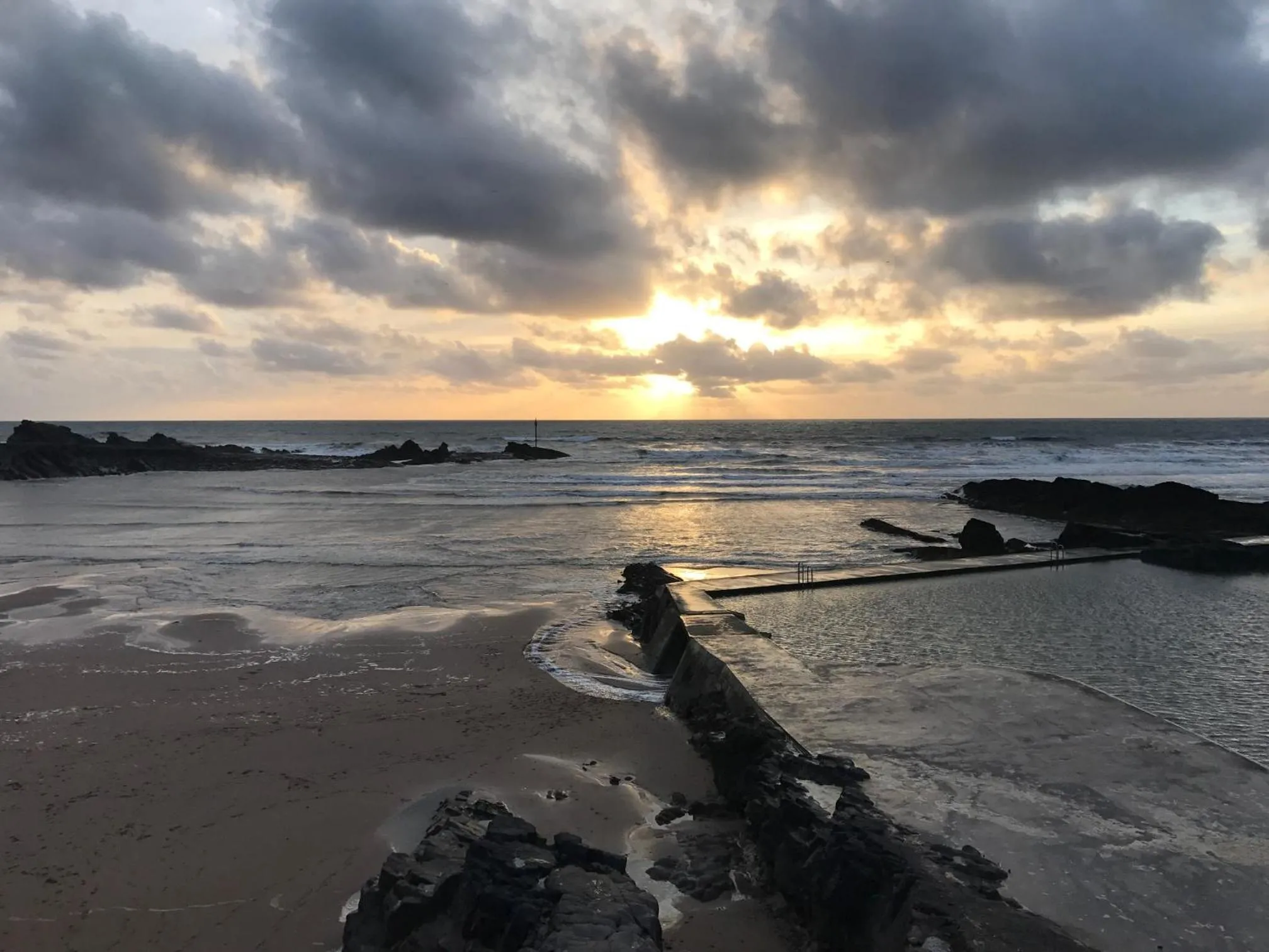 Beach in Pentire Coastal Holiday Park