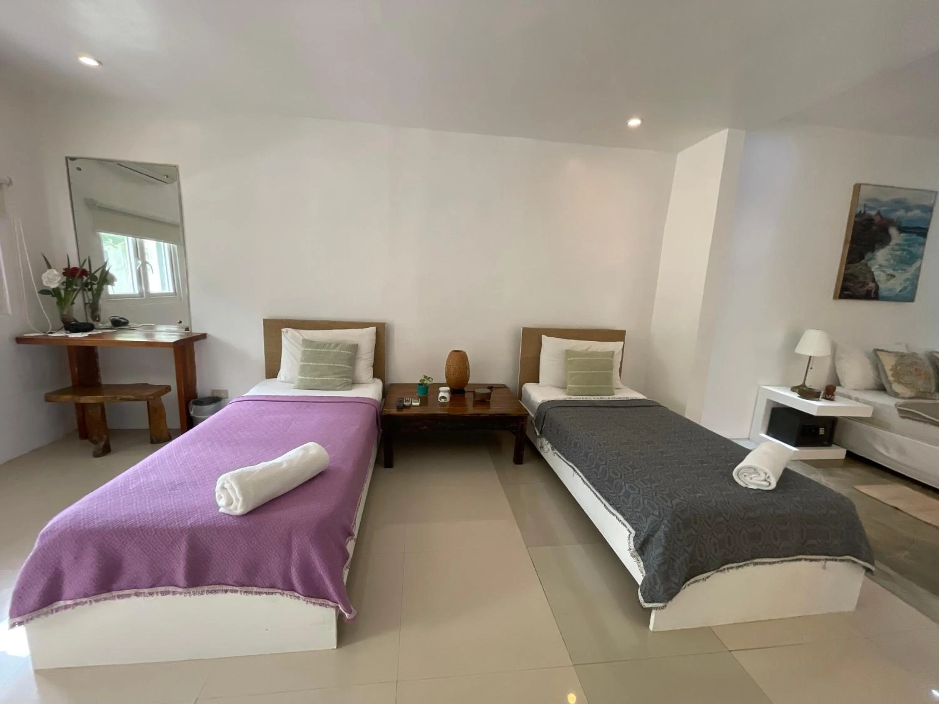 Bed in Everrich Boutique Resort Boracay