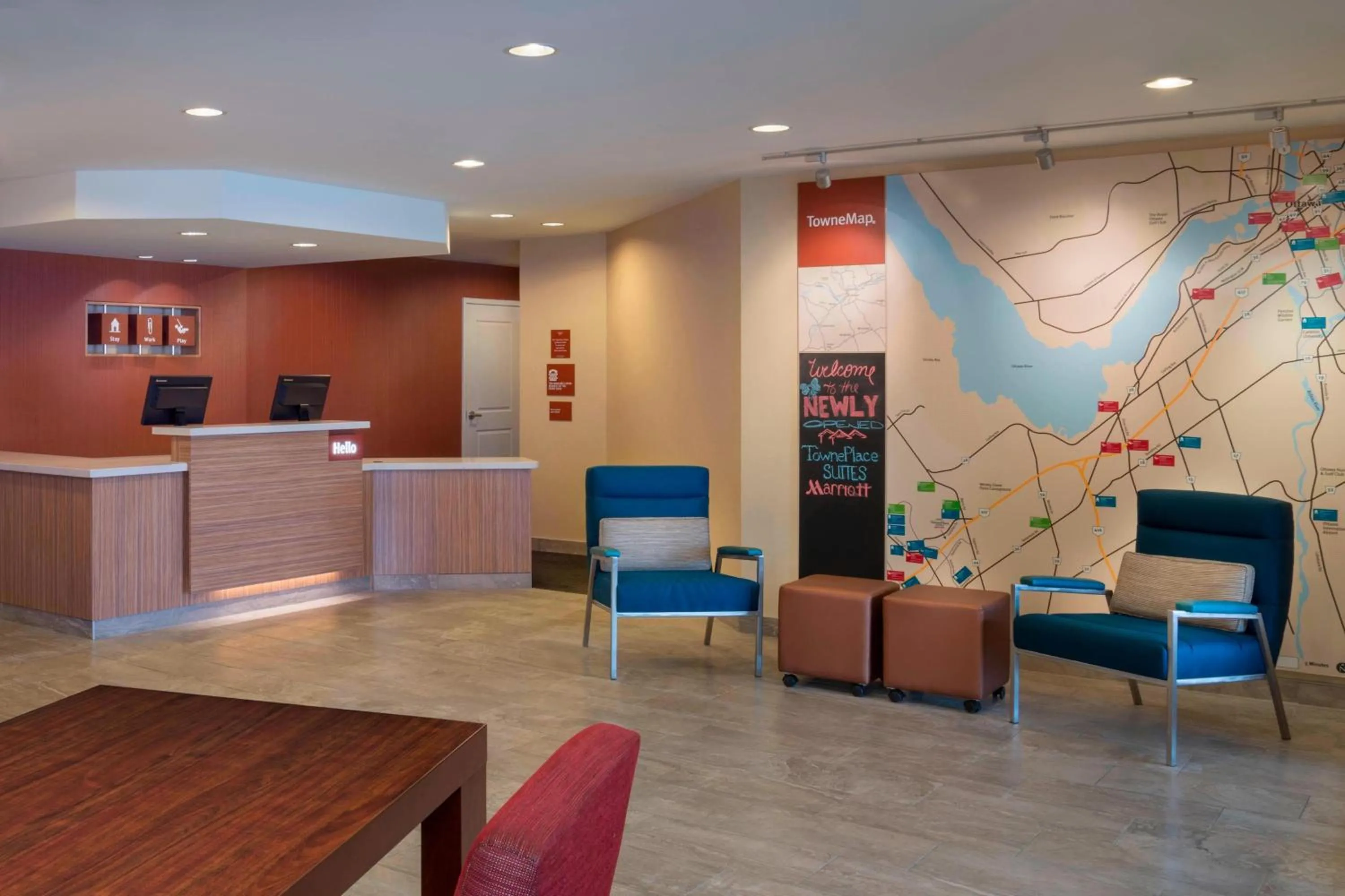 Lobby or reception in TownePlace Suites by Marriott Ottawa Kanata