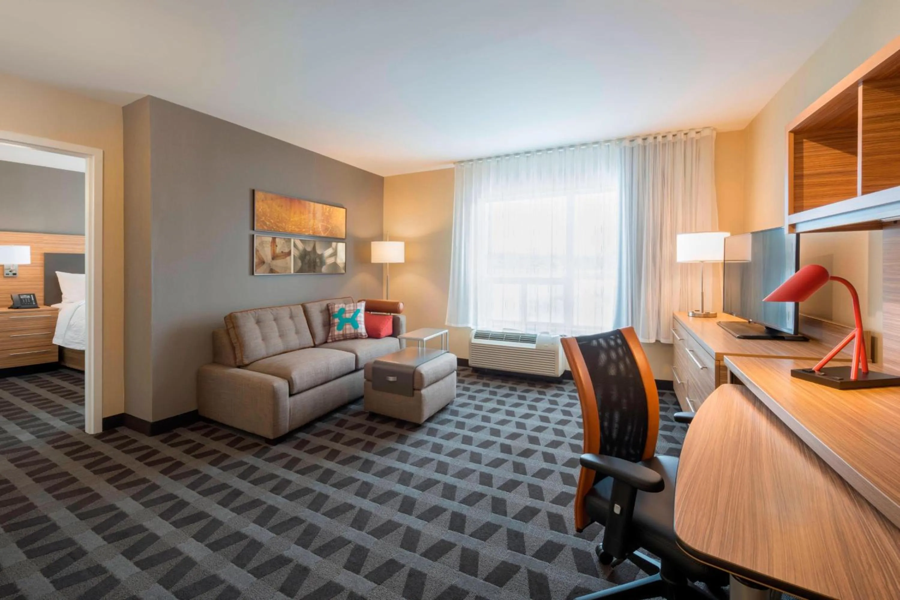 Bedroom in TownePlace Suites by Marriott Ottawa Kanata