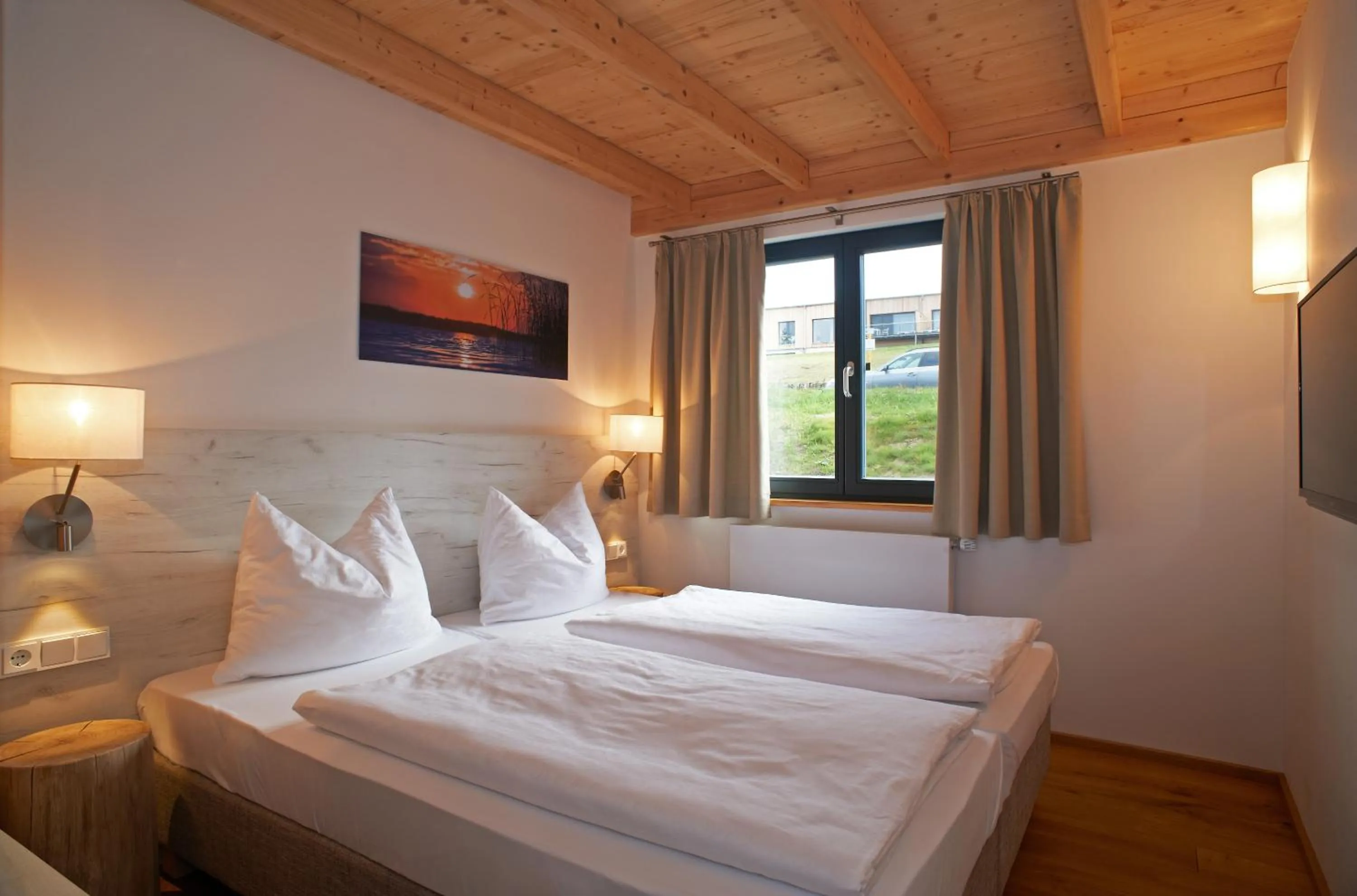 Bedroom, Bed in See- und Waldresort Gröbern