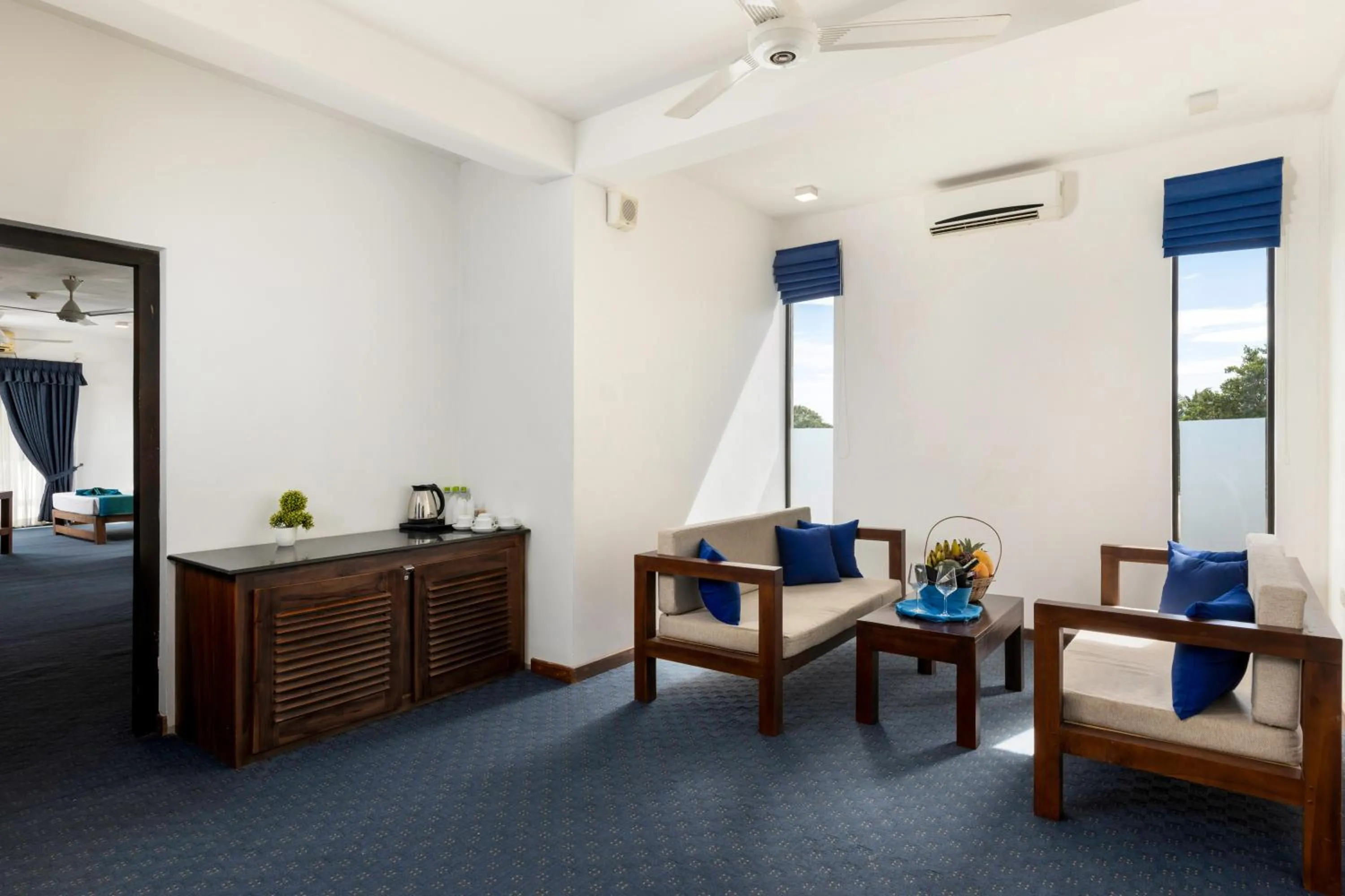 Seating area in The Blue Wave Hotel